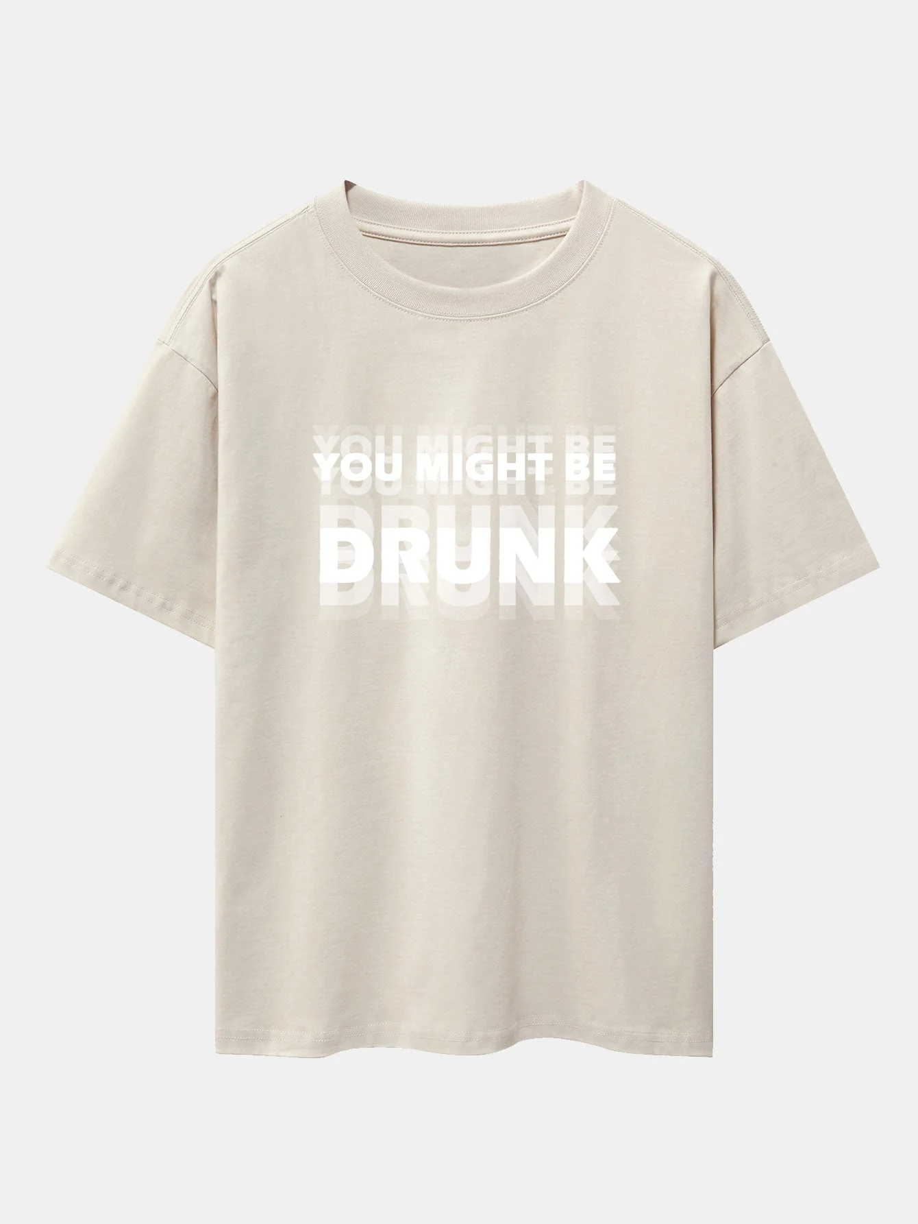 Clark® | You Might Be Drunk Print Drop Shoulder Oversize T-Shirt - Image 11
