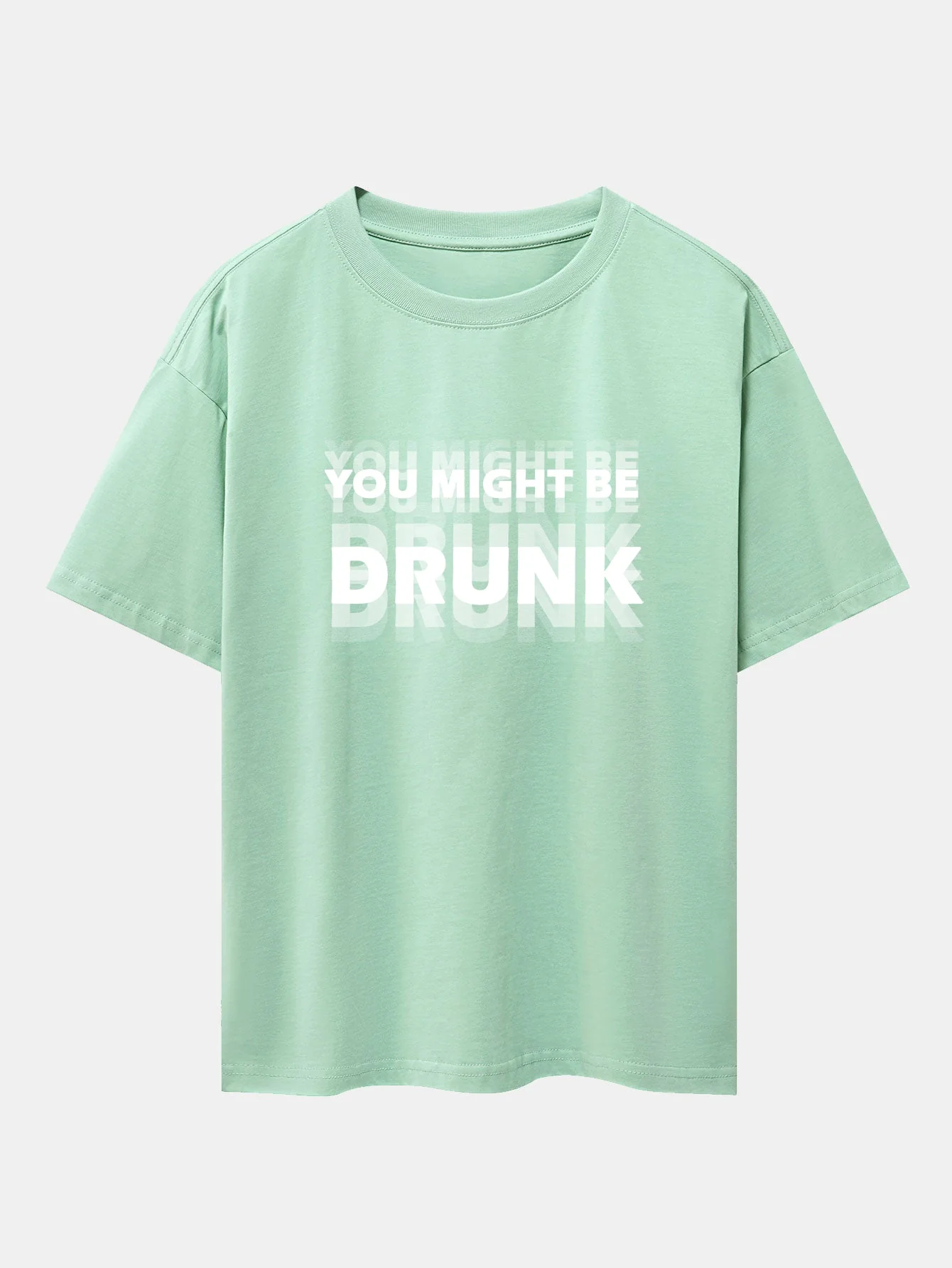 Clark® | You Might Be Drunk Print Drop Shoulder Oversize T-Shirt - Image 12