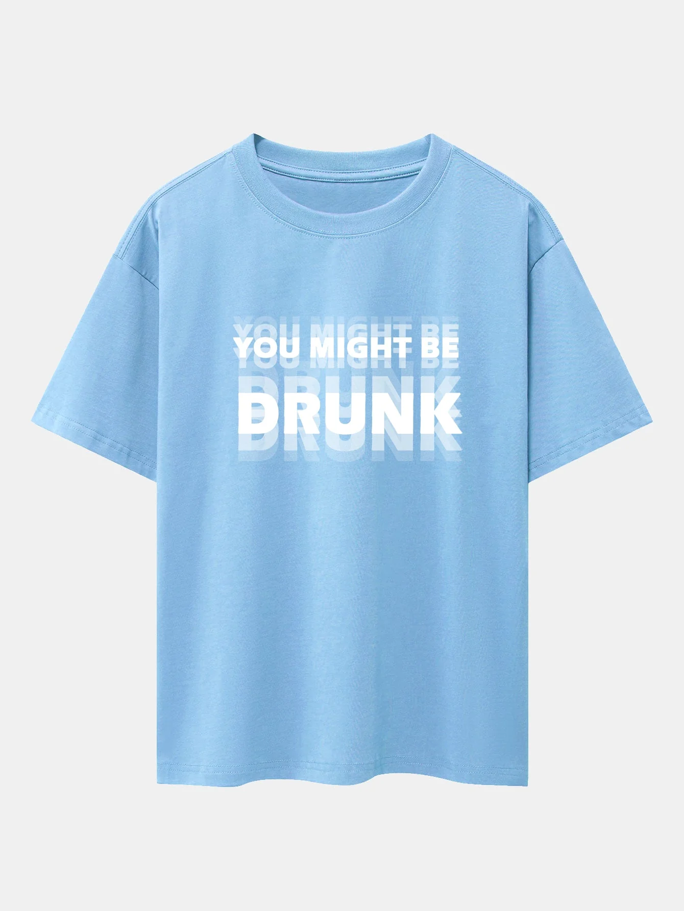 Clark® | You Might Be Drunk Print Drop Shoulder Oversize T-Shirt - Image 14