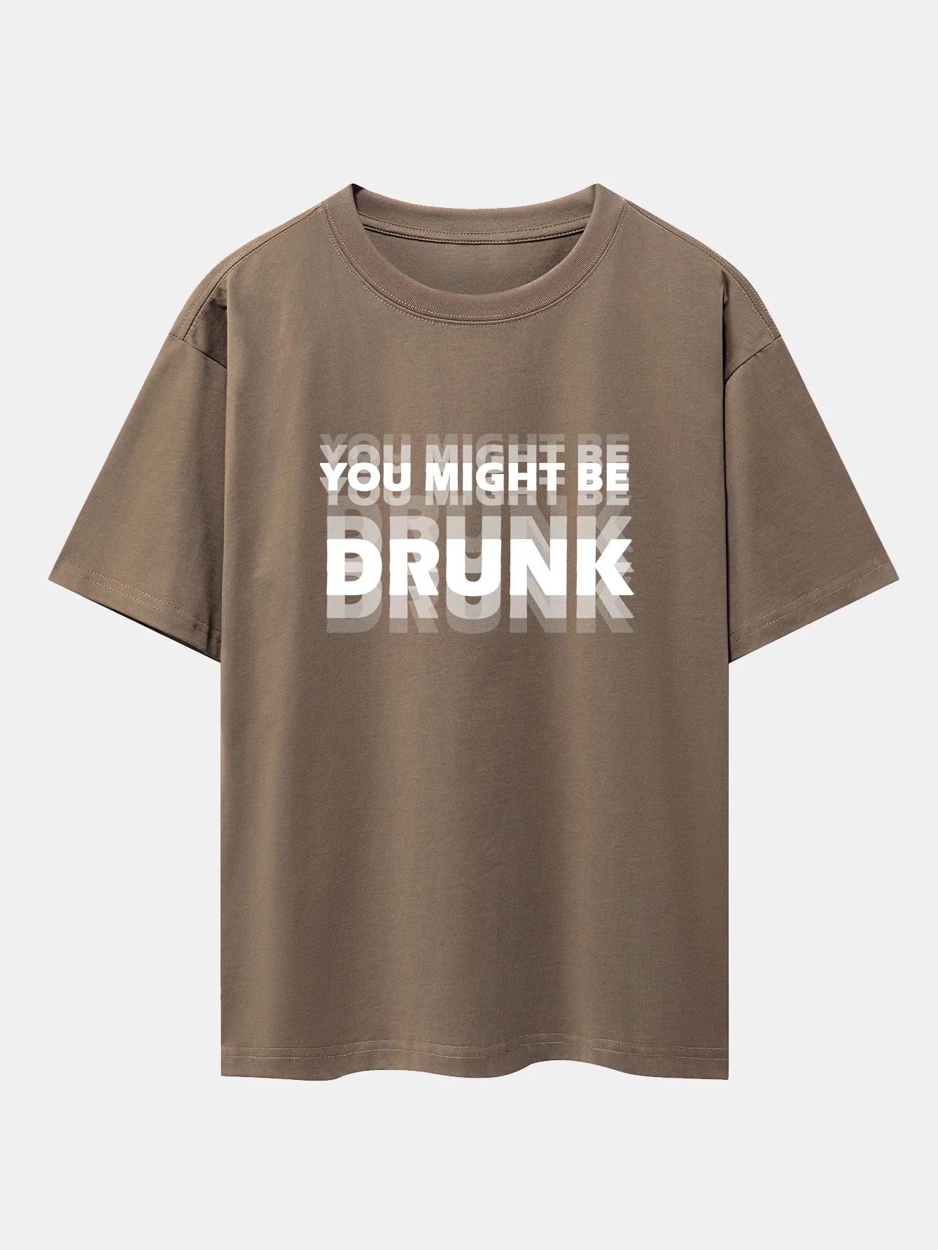 Clark® | You Might Be Drunk Print Drop Shoulder Oversize T-Shirt - Image 7