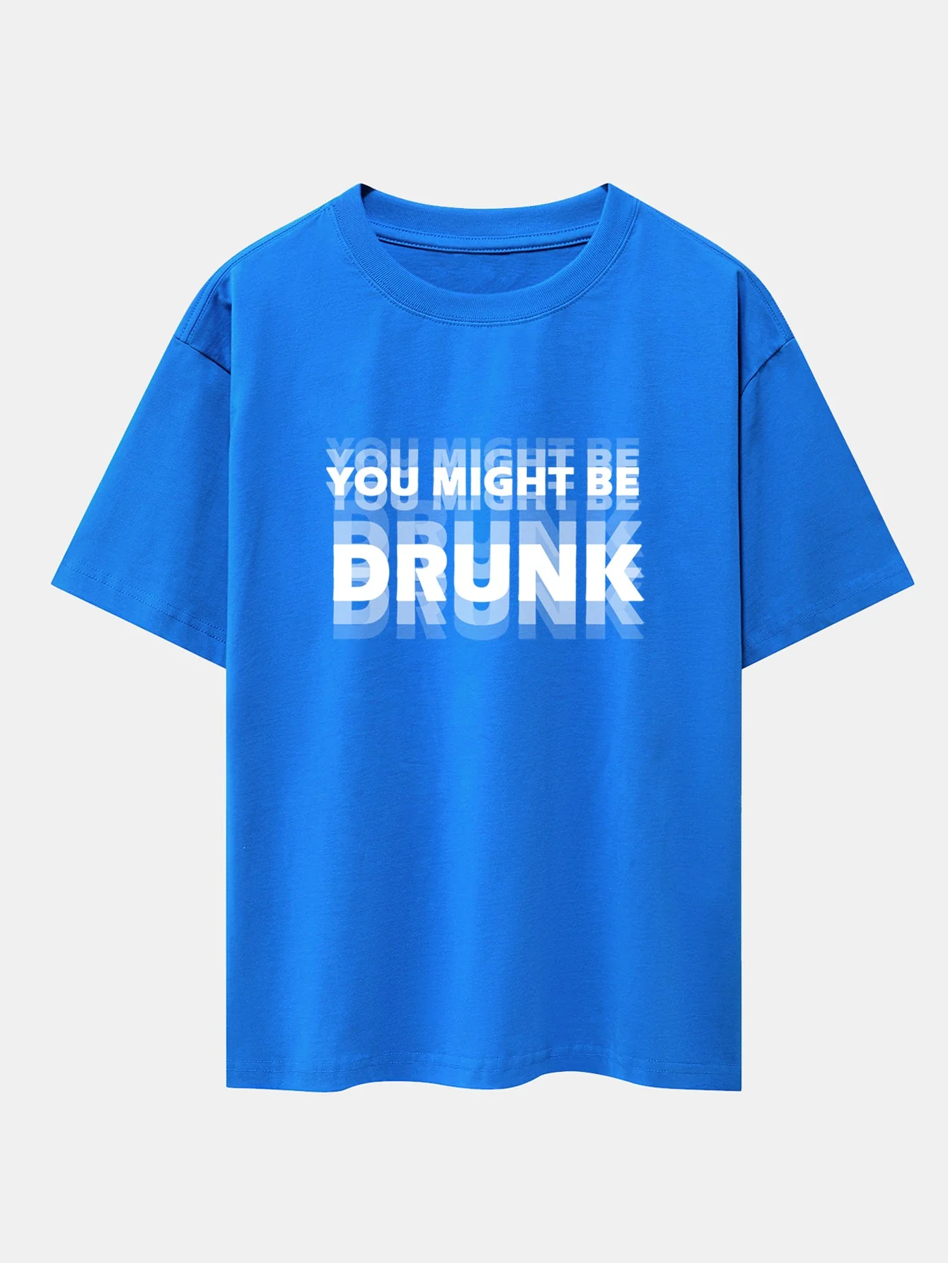 Clark® | You Might Be Drunk Print Drop Shoulder Oversize T-Shirt - Image 8