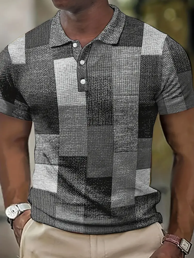 Claudian® | Casual Button Closure With Checked Pattern - Image 2