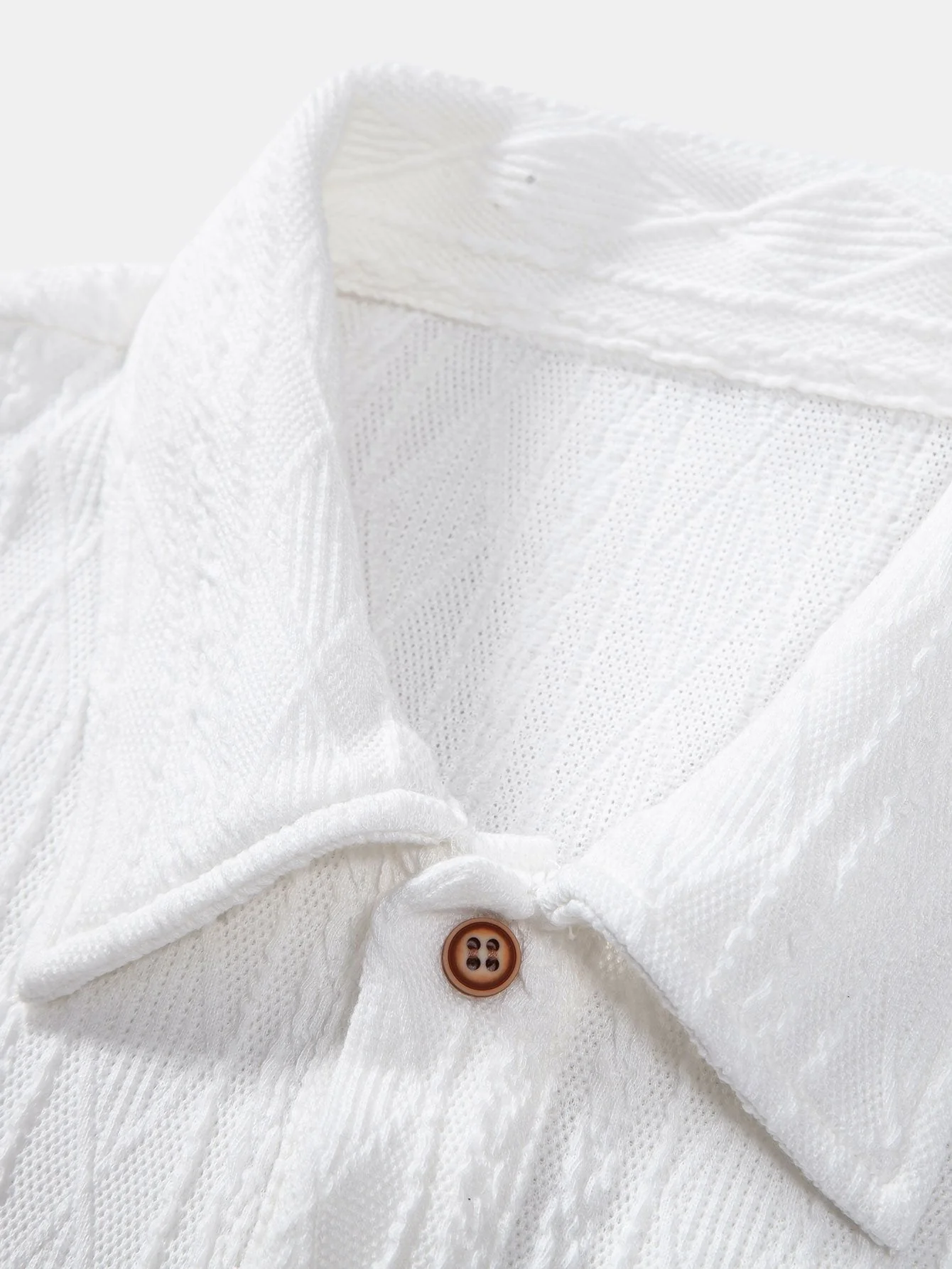 Claudio® | Knitted Rhombus Geometric Jacquard Polo - Image 7