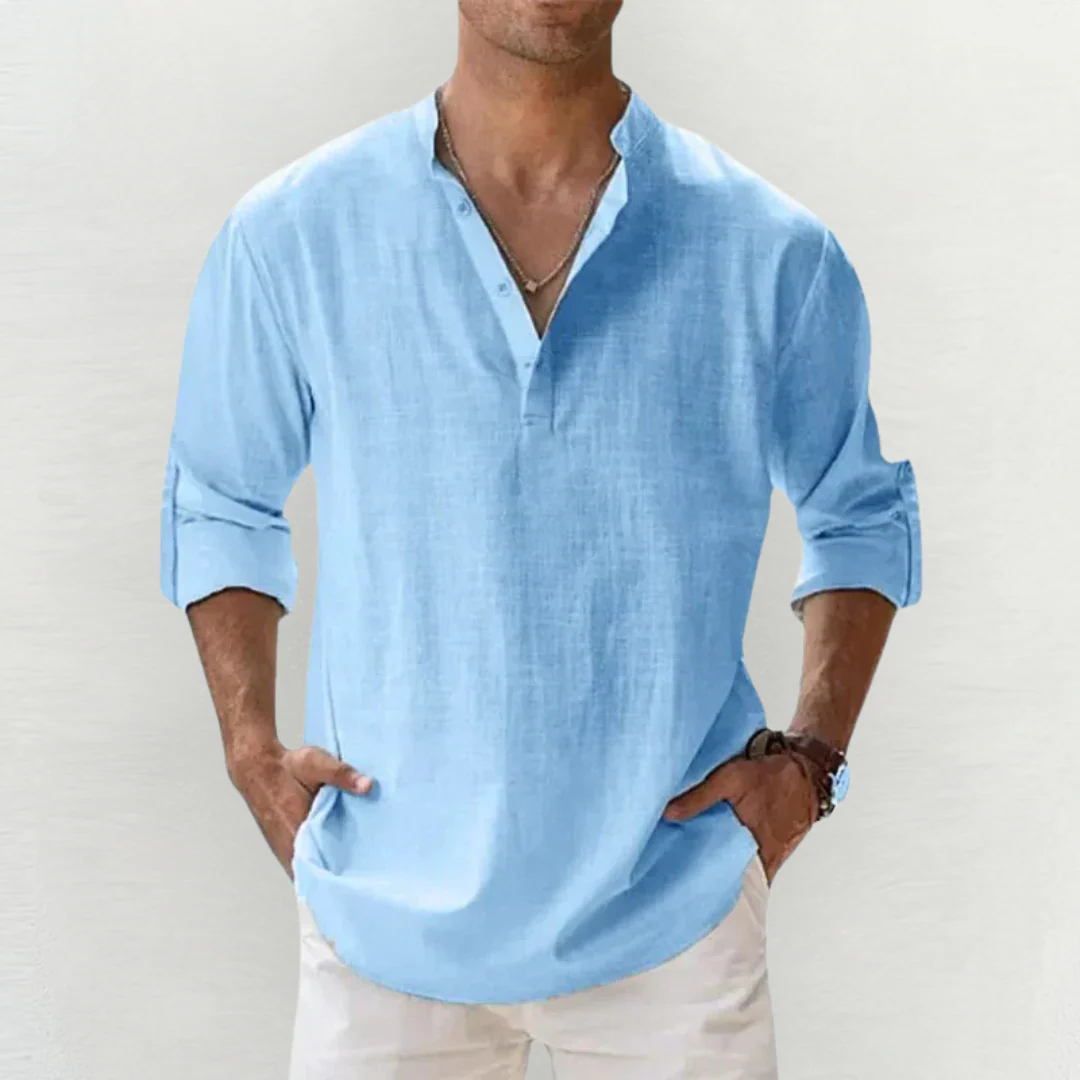 Claudio® | Premium Cotton-Linen Stretch Shirt - Image 6