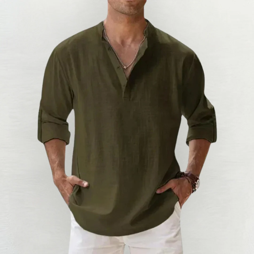 Claudio® | Premium Cotton-Linen Stretch Shirt - Image 7