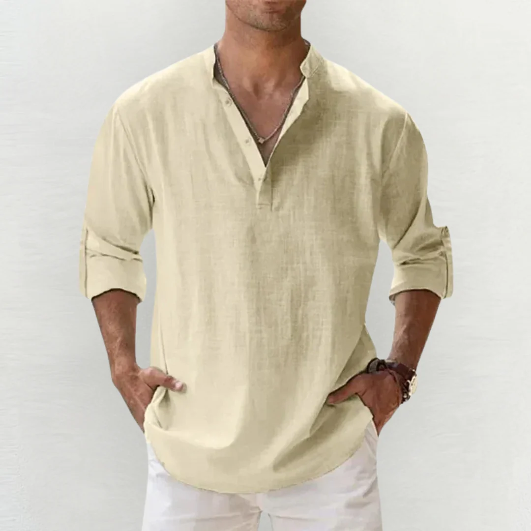 Claudio® | Premium Cotton-Linen Stretch Shirt - Image 8