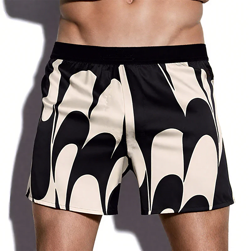 Claudio | Men'S Spring And Summer Fashion Casual Elastic Waist Cotton Blended Printed Shorts - Image 2