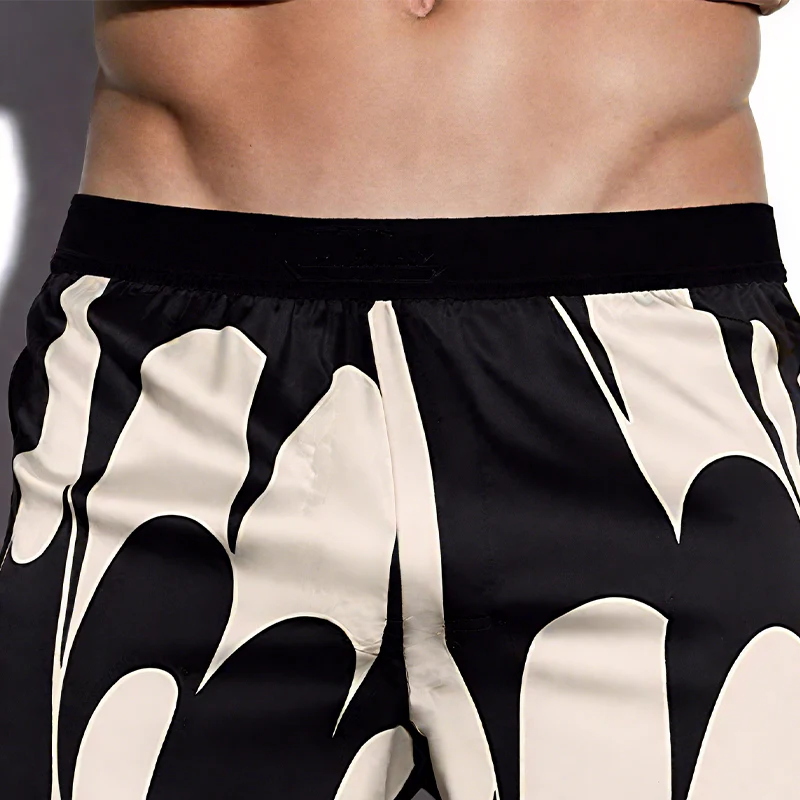 Claudio | Men'S Spring And Summer Fashion Casual Elastic Waist Cotton Blended Printed Shorts - Image 3