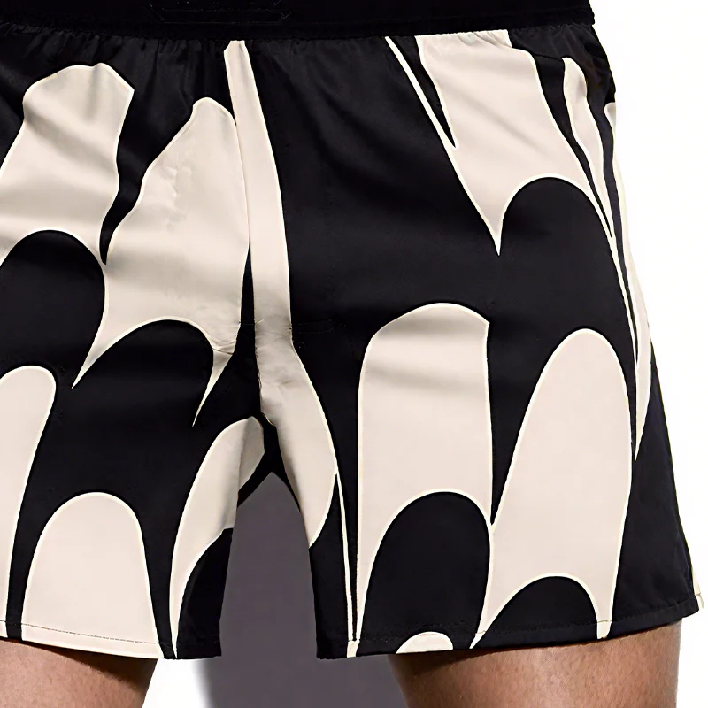 Claudio | Men'S Spring And Summer Fashion Casual Elastic Waist Cotton Blended Printed Shorts - Image 4