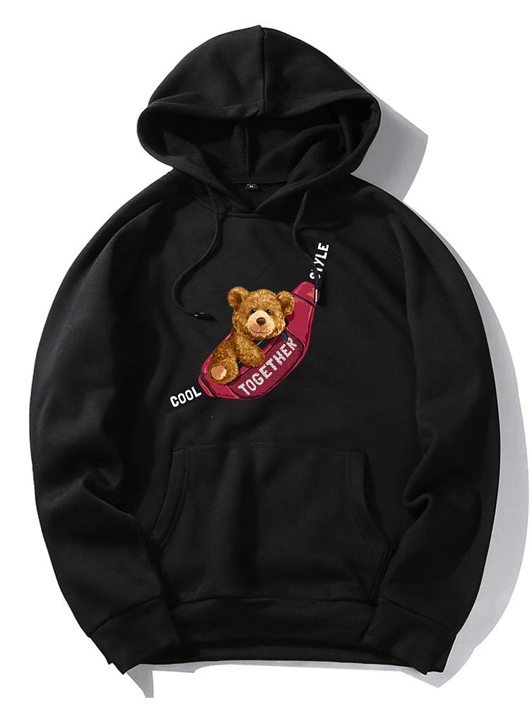 Clay | Shoulder Bag Bear Print Hoodie - Image 10