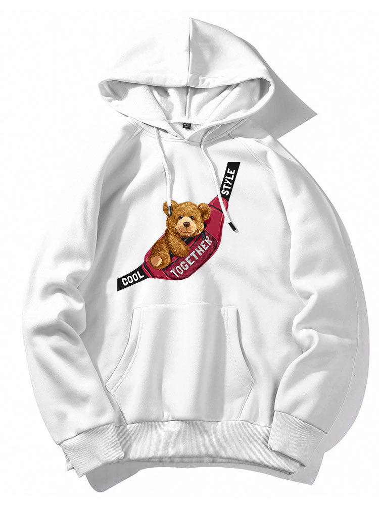 Clay | Shoulder Bag Bear Print Hoodie - Image 14