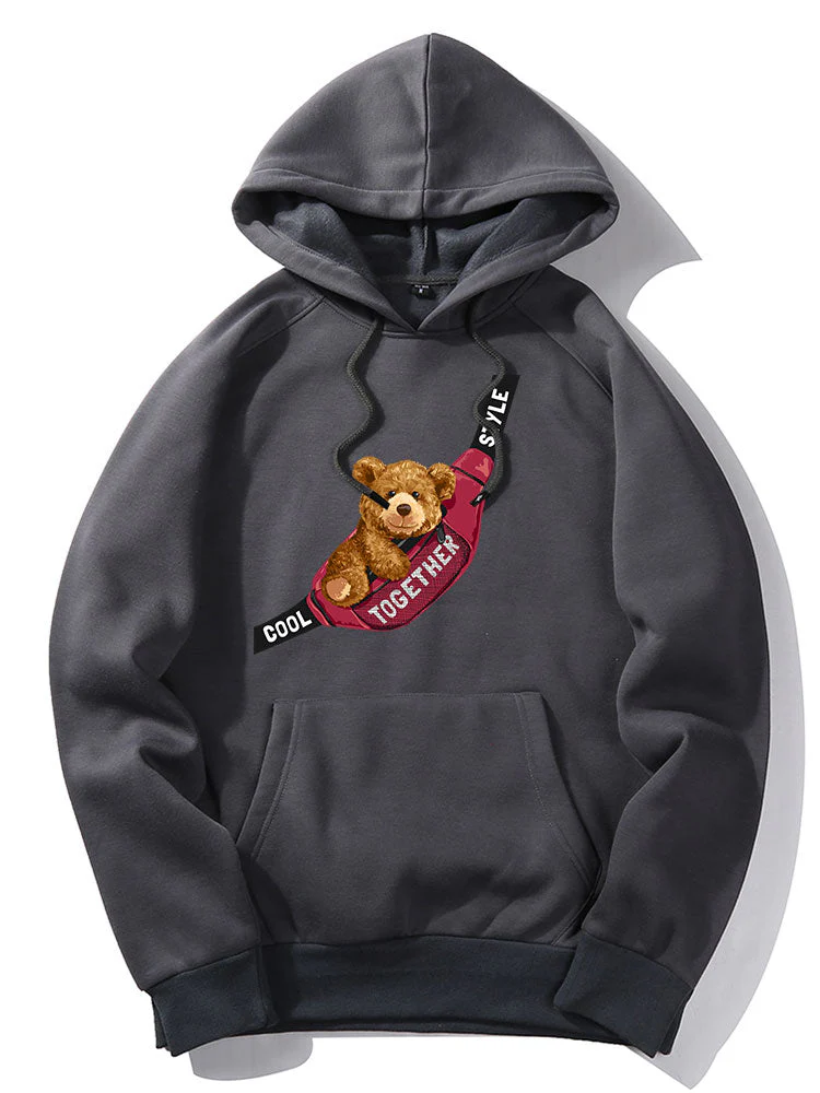 Clay | Shoulder Bag Bear Print Hoodie - Image 17