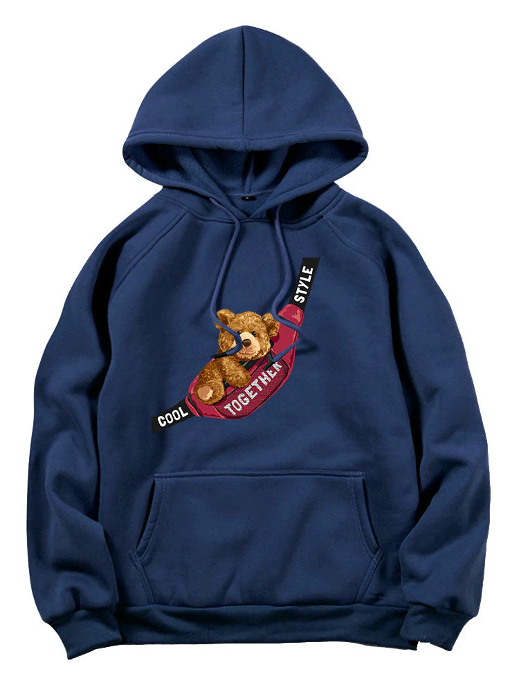 Clay | Shoulder Bag Bear Print Hoodie - Image 3