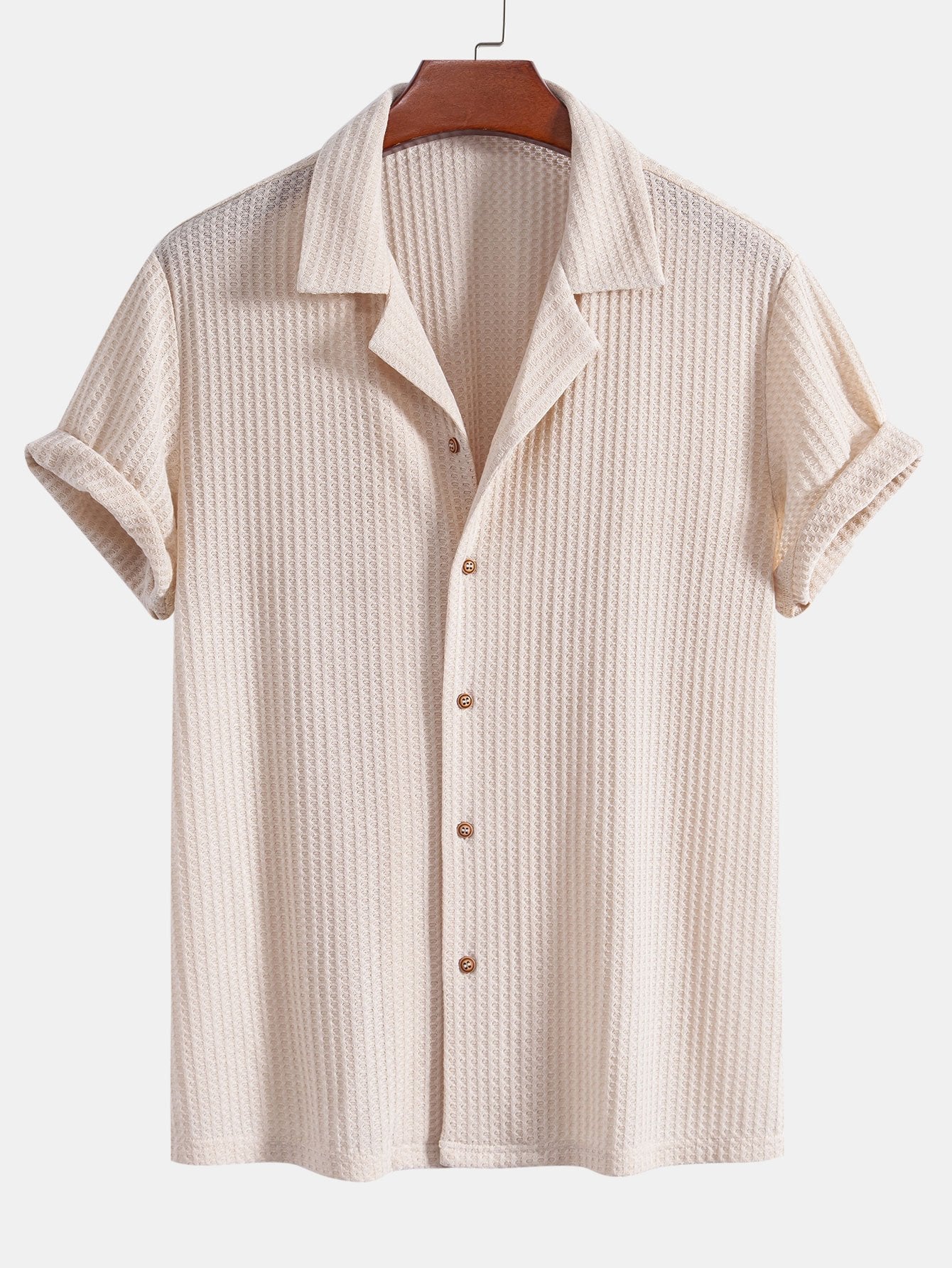 Clayton® | Short Sleeve Knitted Waffle Cuban Shirt & Straight Leg Linen Pants - Image 5