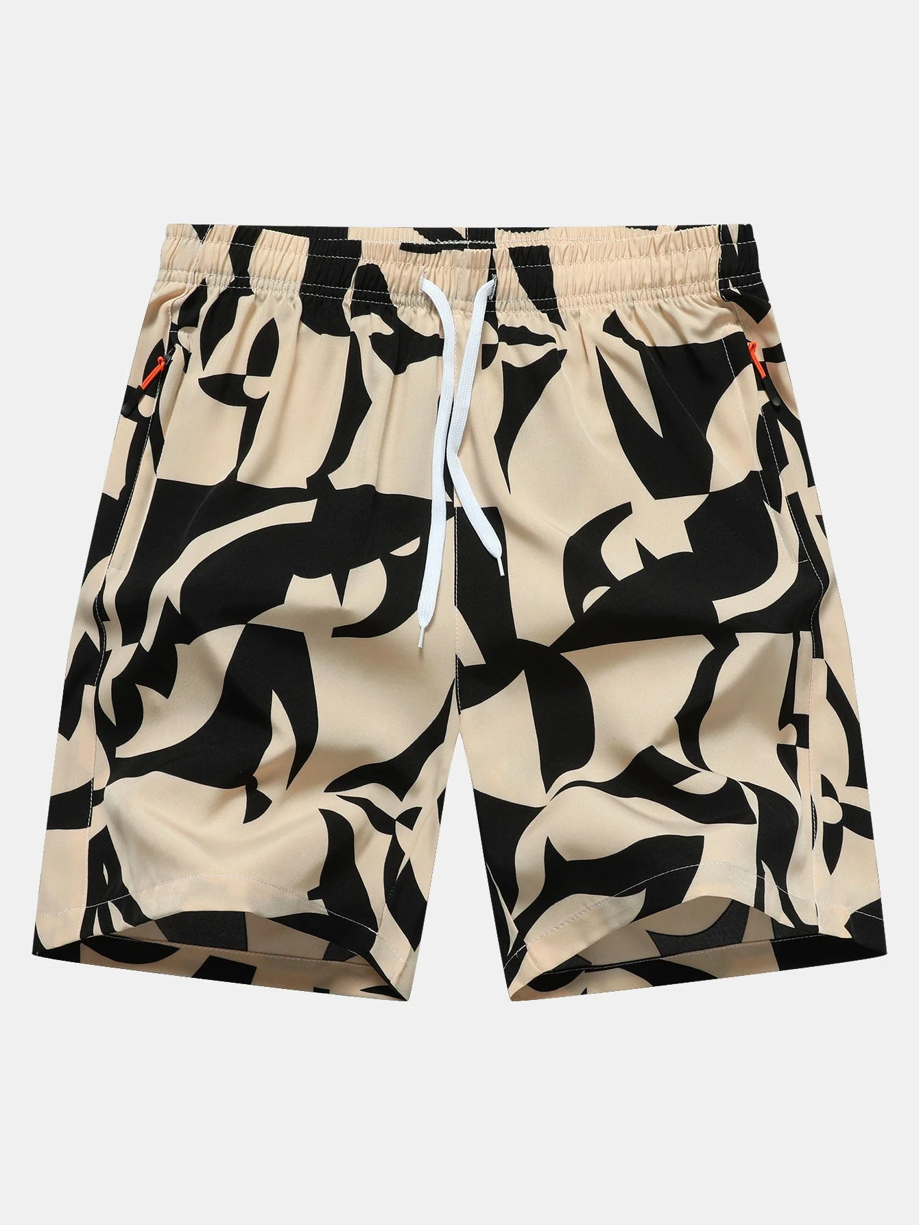 Clement | Color Block Print Zipper Pocket Shorts - Image 2