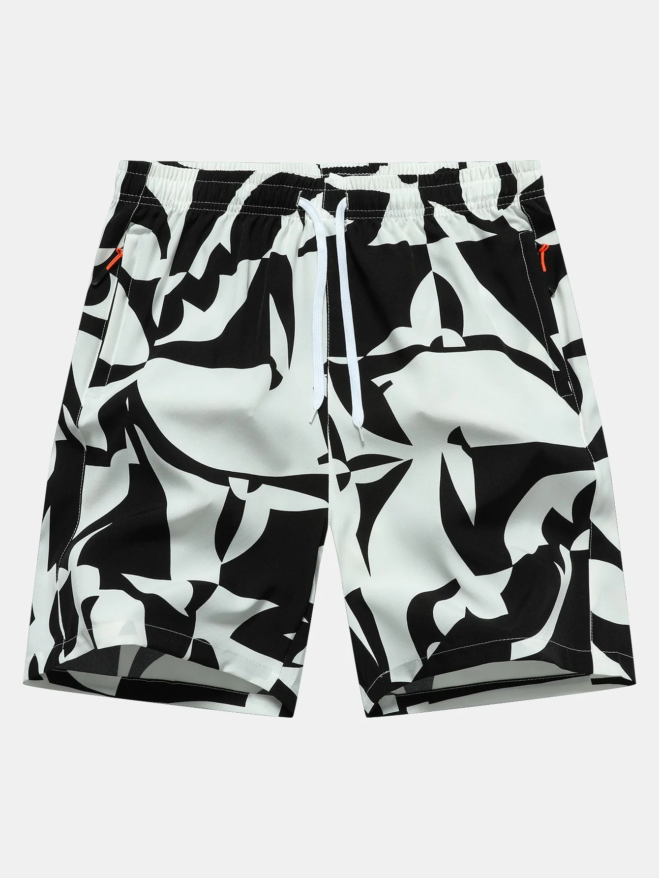 Clement | Color Block Print Zipper Pocket Shorts - Image 4