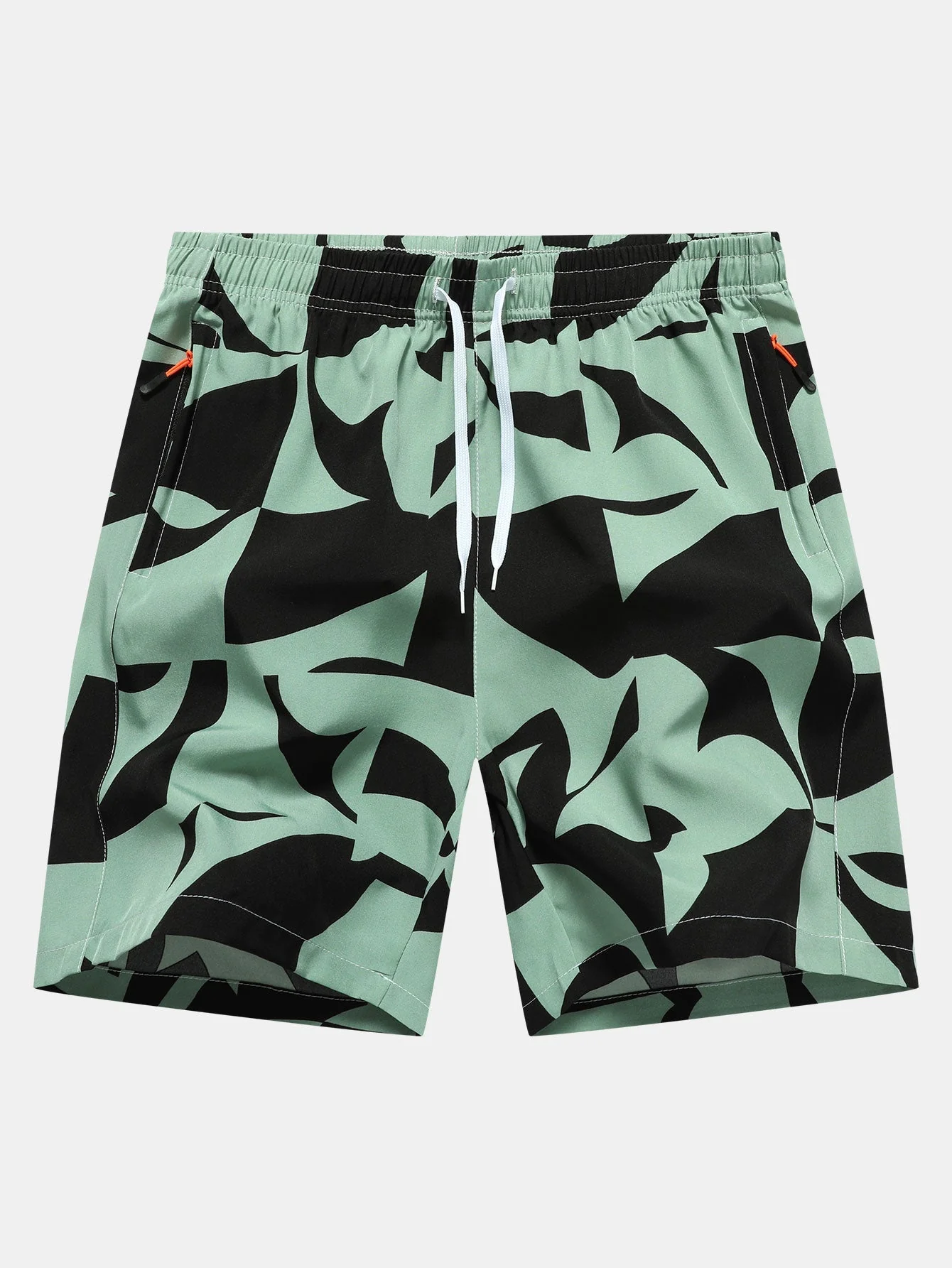 Clement | Color Block Print Zipper Pocket Shorts - Image 5