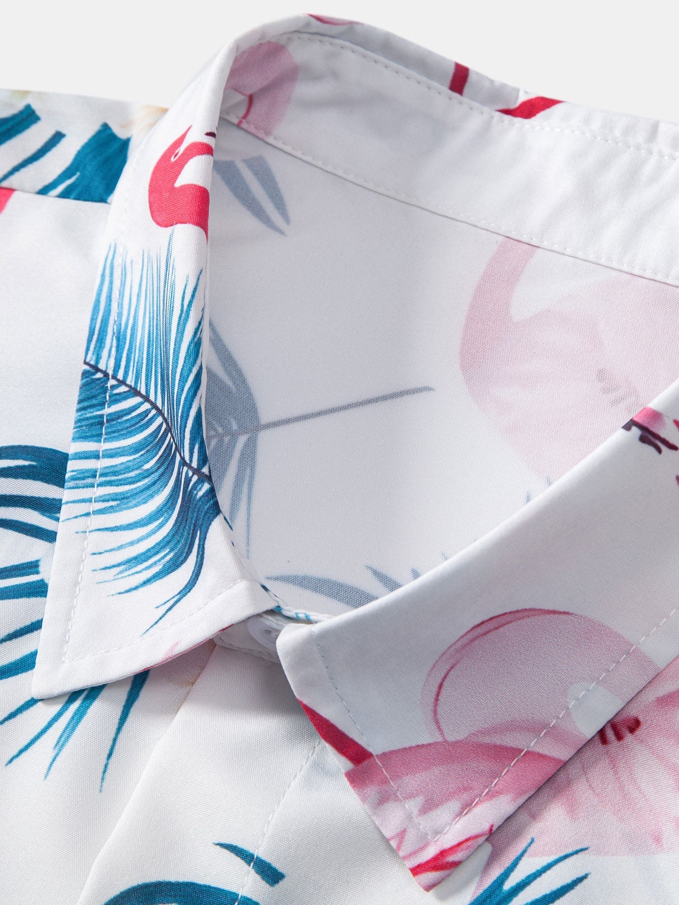 Cliff® | Flamingo Leaf Print Button Up Shirt & Swim Shorts - Image 8