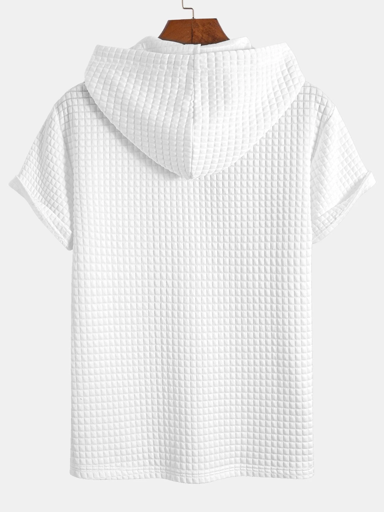 Cliff® | Kangaroo Pocket Waffle Hooded T-Shirt & Shorts - Image 12