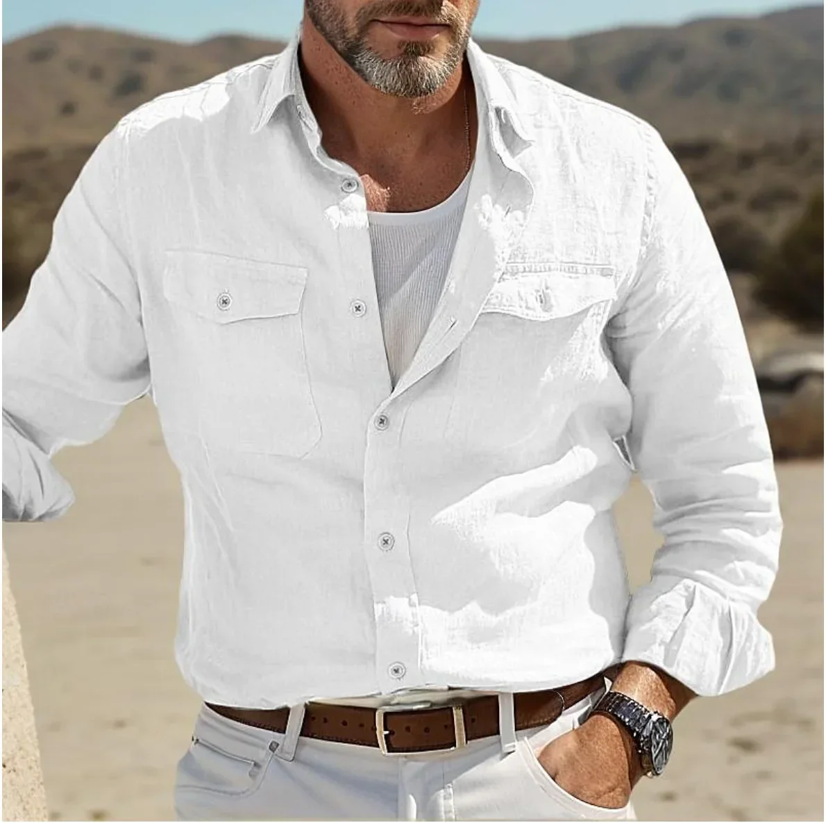 Clifford® | Men'S Linen Longsleeve - Image 5