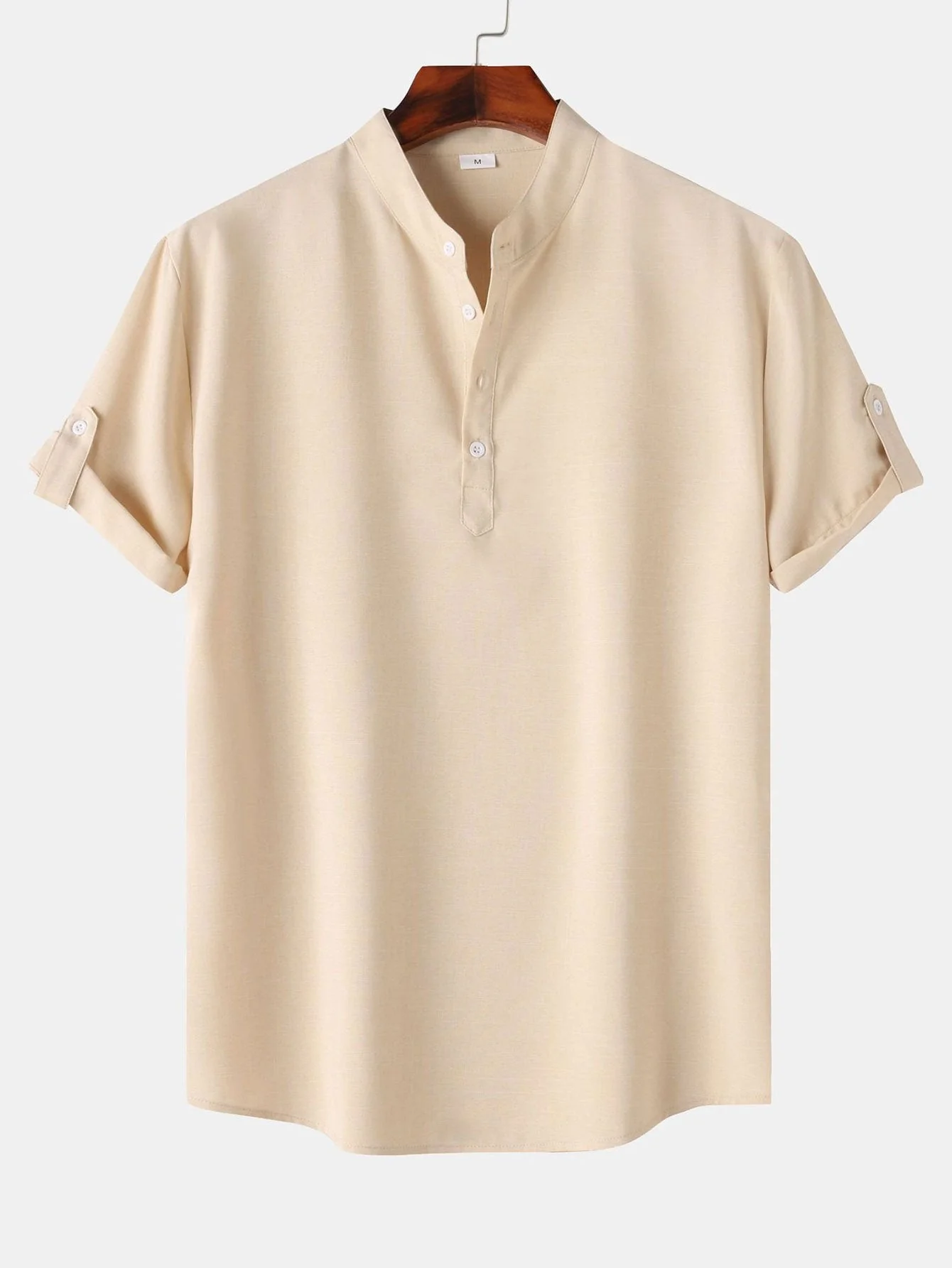 Clifford® | Short Sleeve Linen Look Henley Shirt - Image 5