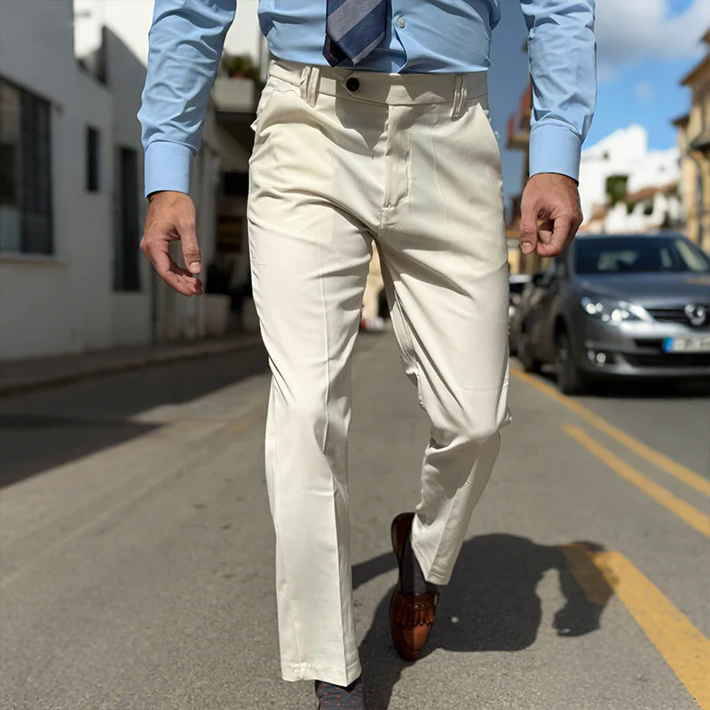 Cody | Men'S Retro Casual Solid Color Suit Trousers - Image 2