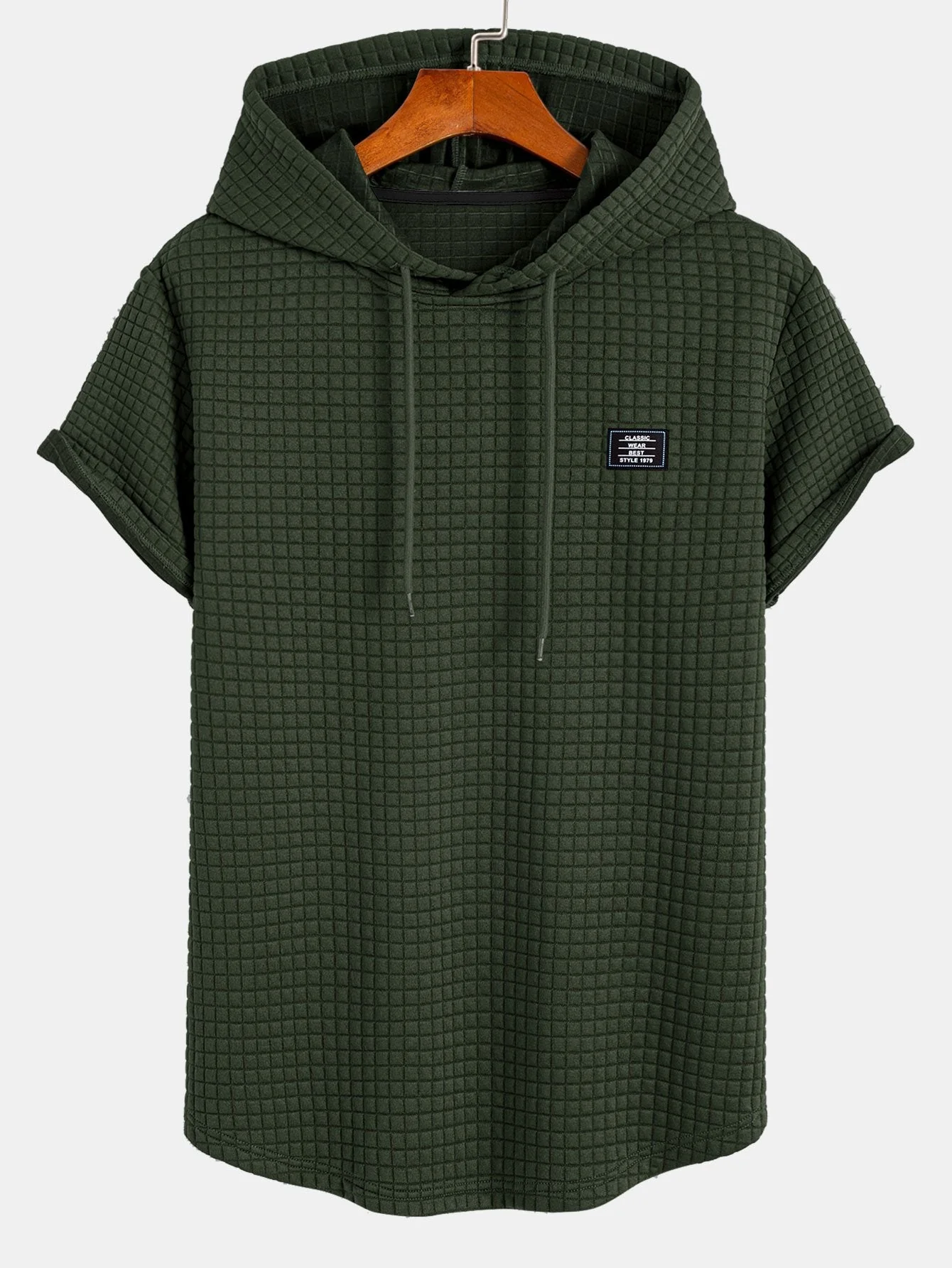 Cole® | Waffle Hooded Arc Hem T-Shirt - Image 4