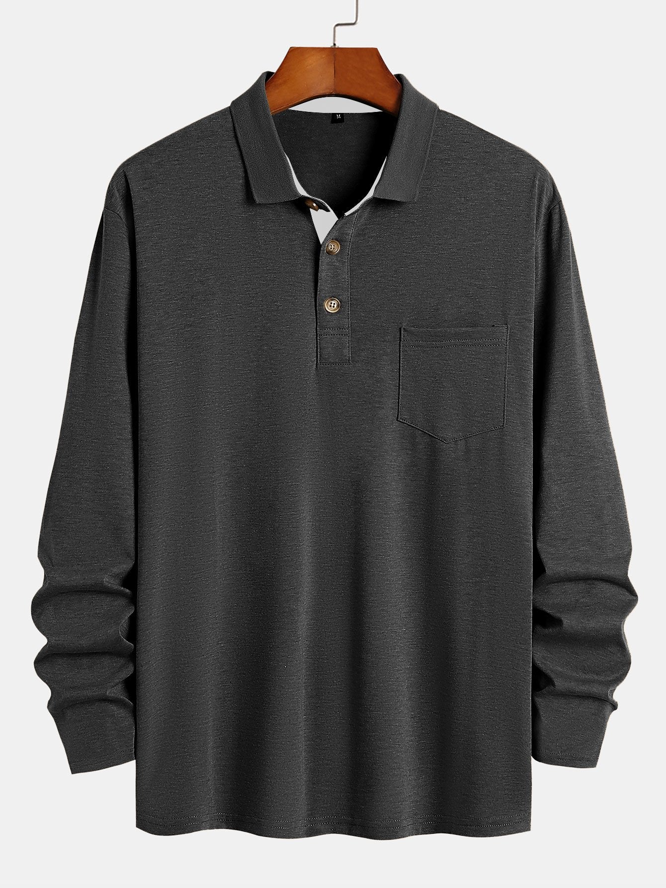 Cole | Long Sleeve Regular Fit Polo Shirt - Image 3