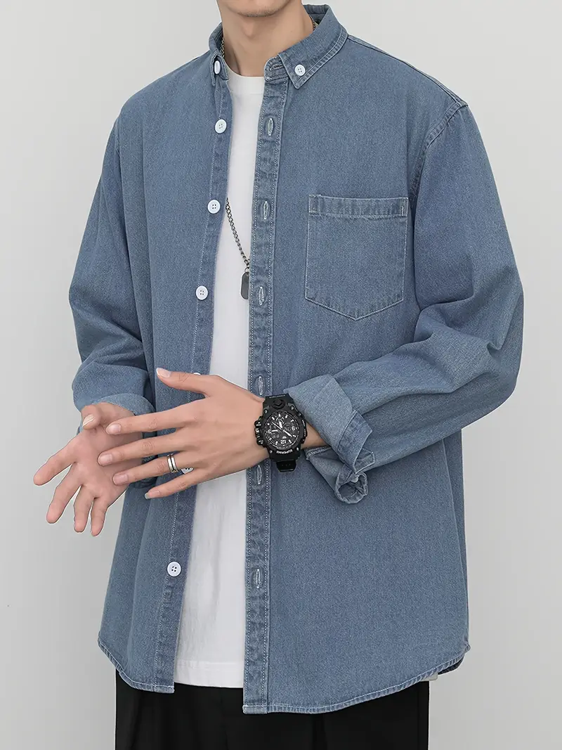 Colin® | Fashionable Men'S Shirt Made Of Denim - Image 3