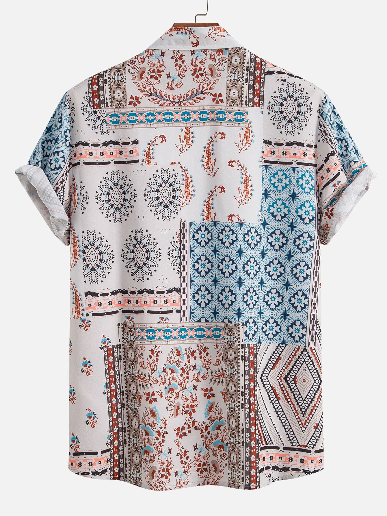 Colin® | Scarf Print Button Up Shirt & Swim Shorts - Image 6