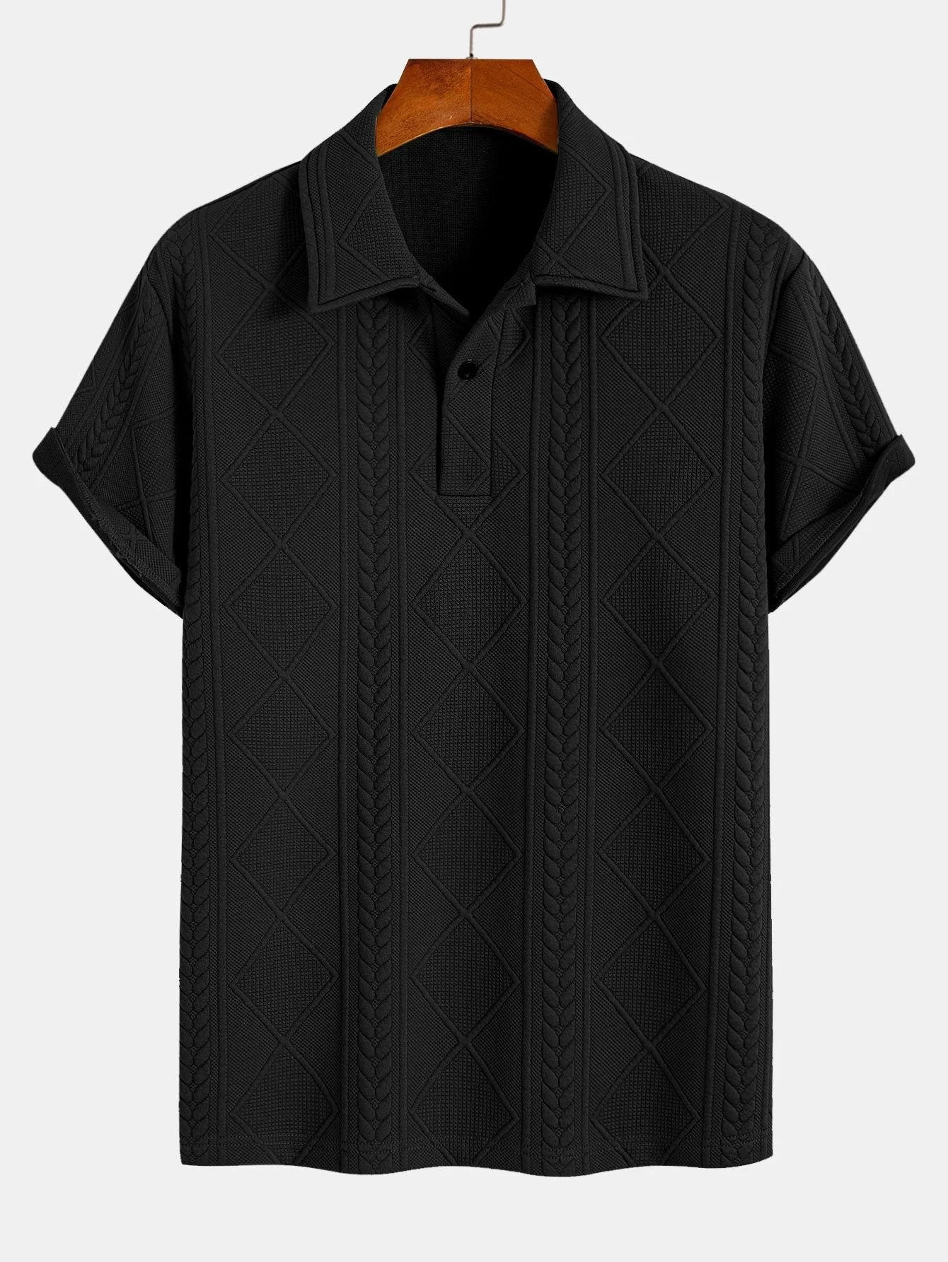 Colombo® | Geometric Jacquard Polo - Image 3