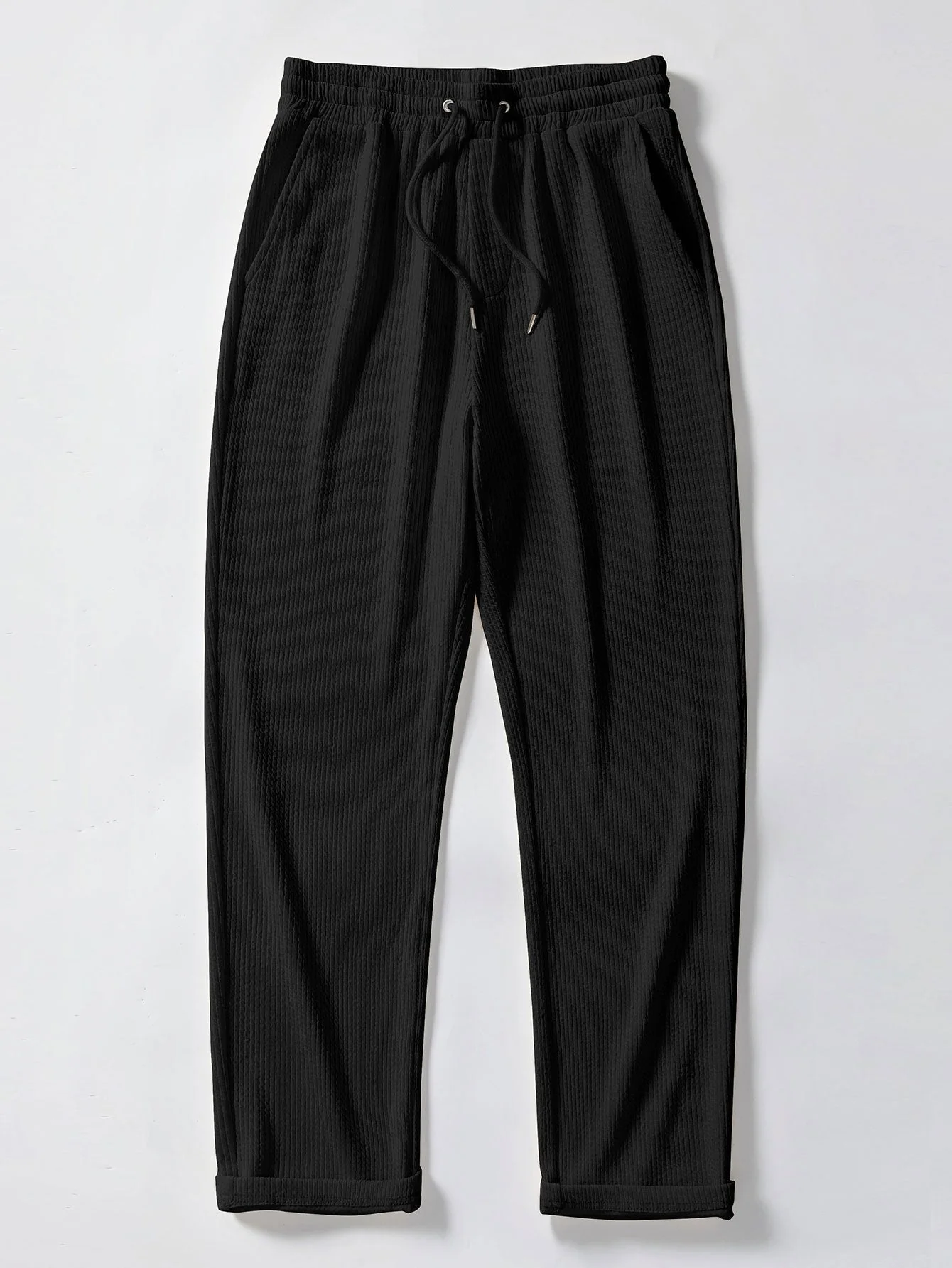 Colombo® | Knitted Geometric Rhombus Jacquard Polo & Straight Leg Ribbed Pants - Image 17