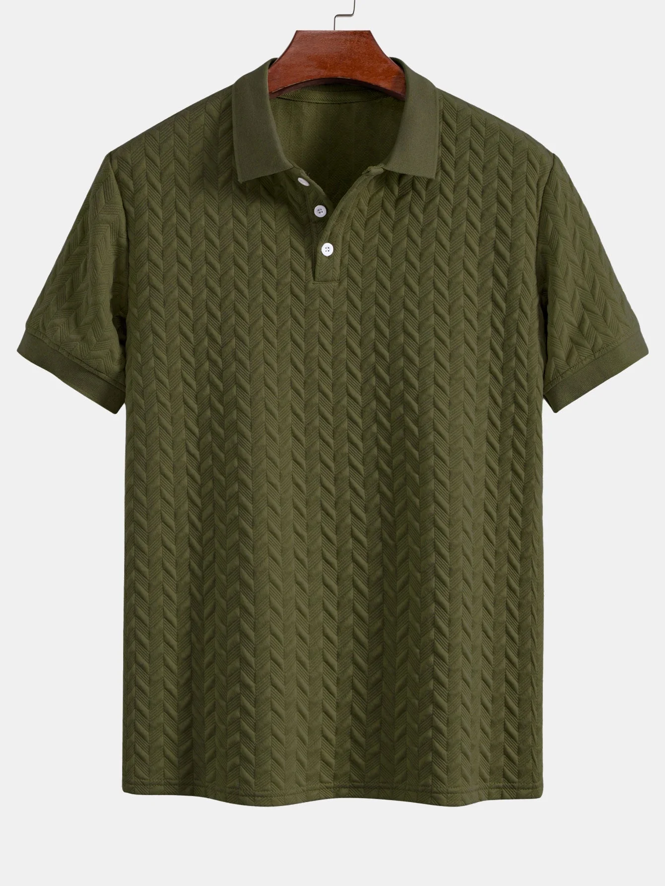 Colton | Geometric Jacquard Polo - Image 11