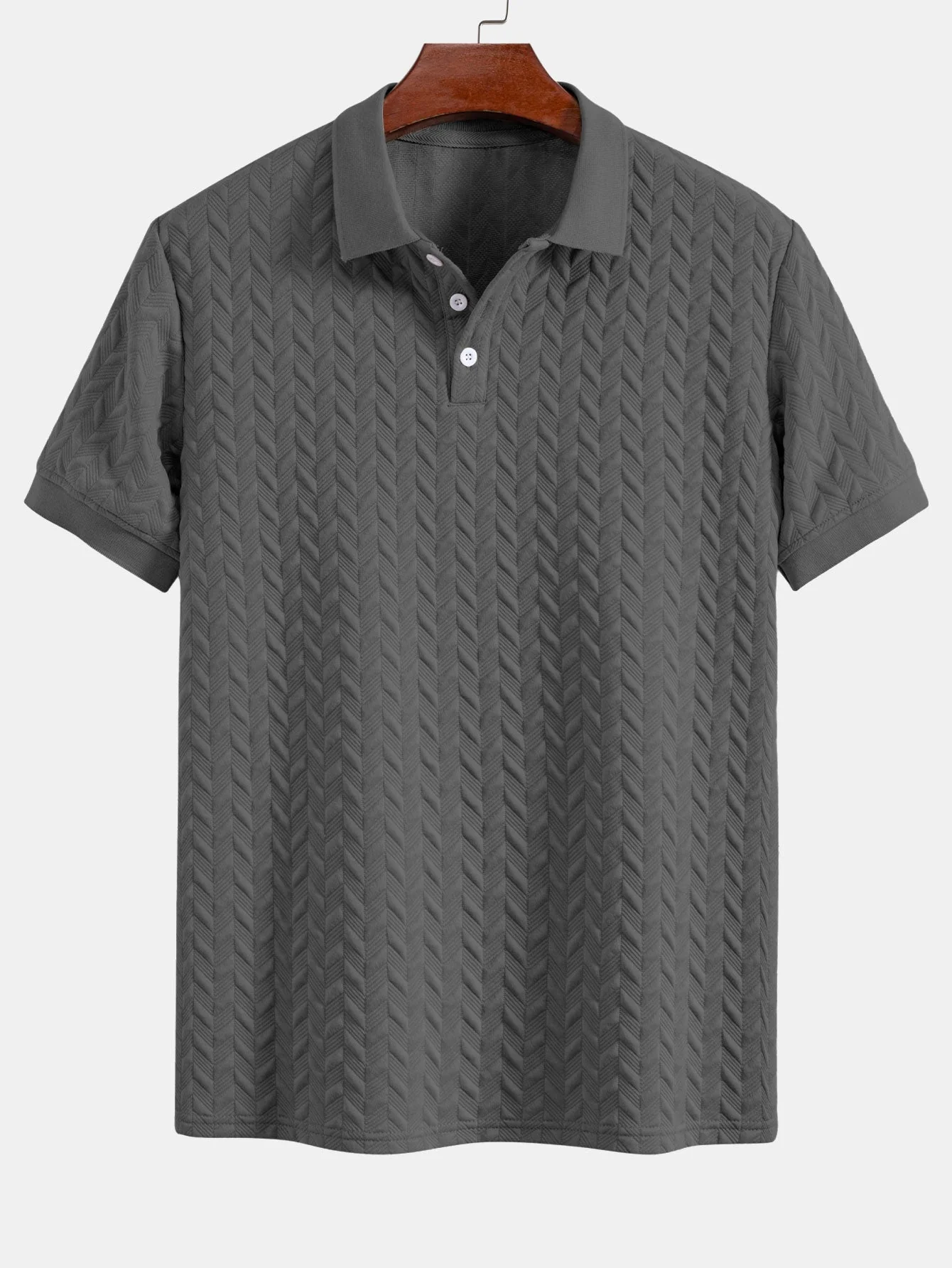 Colton | Geometric Jacquard Polo - Image 13