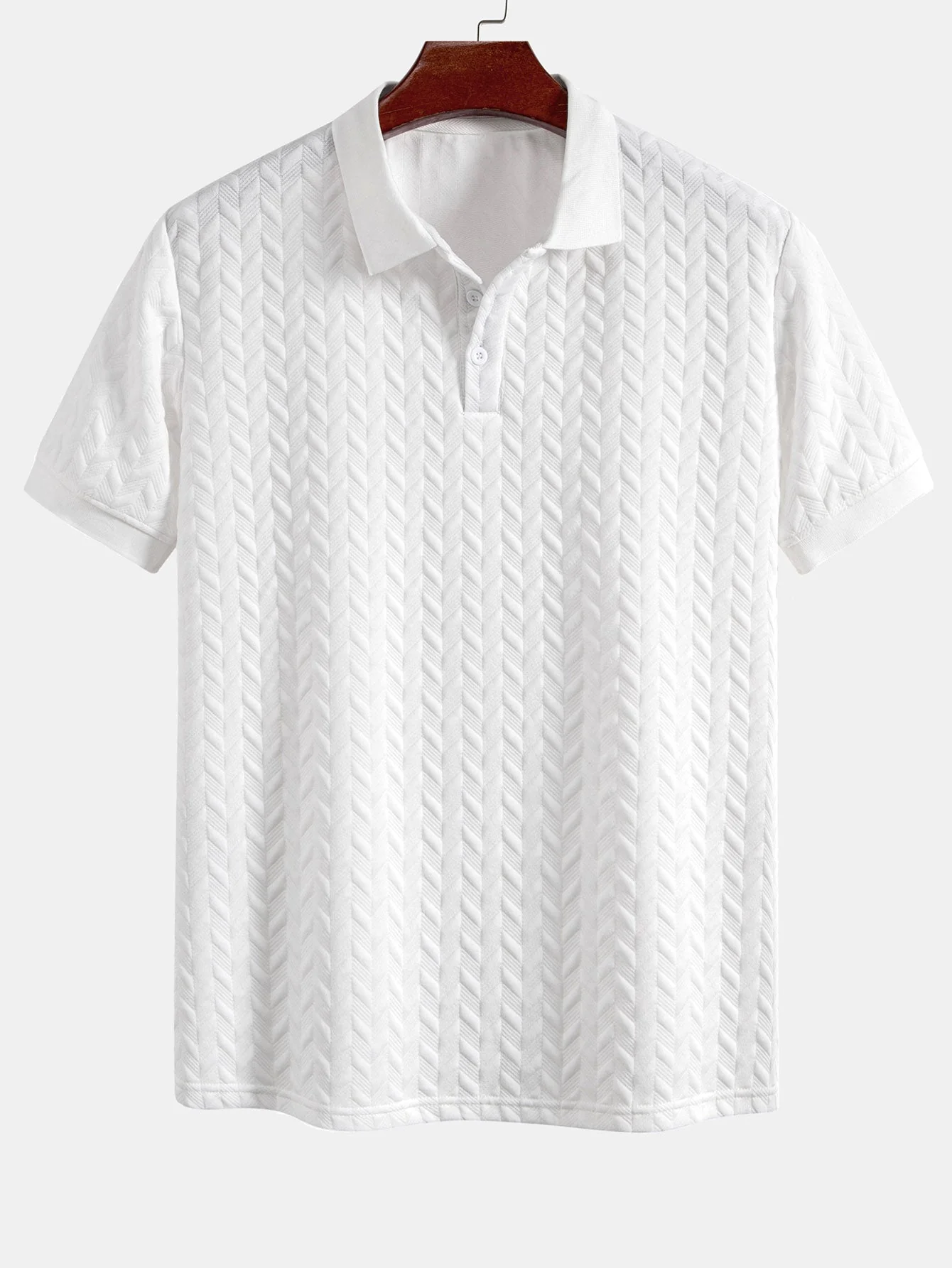 Colton | Geometric Jacquard Polo - Image 7