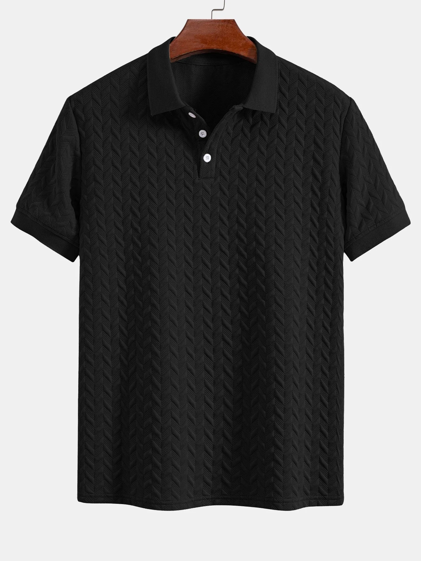 Colton | Geometric Jacquard Polo - Image 9