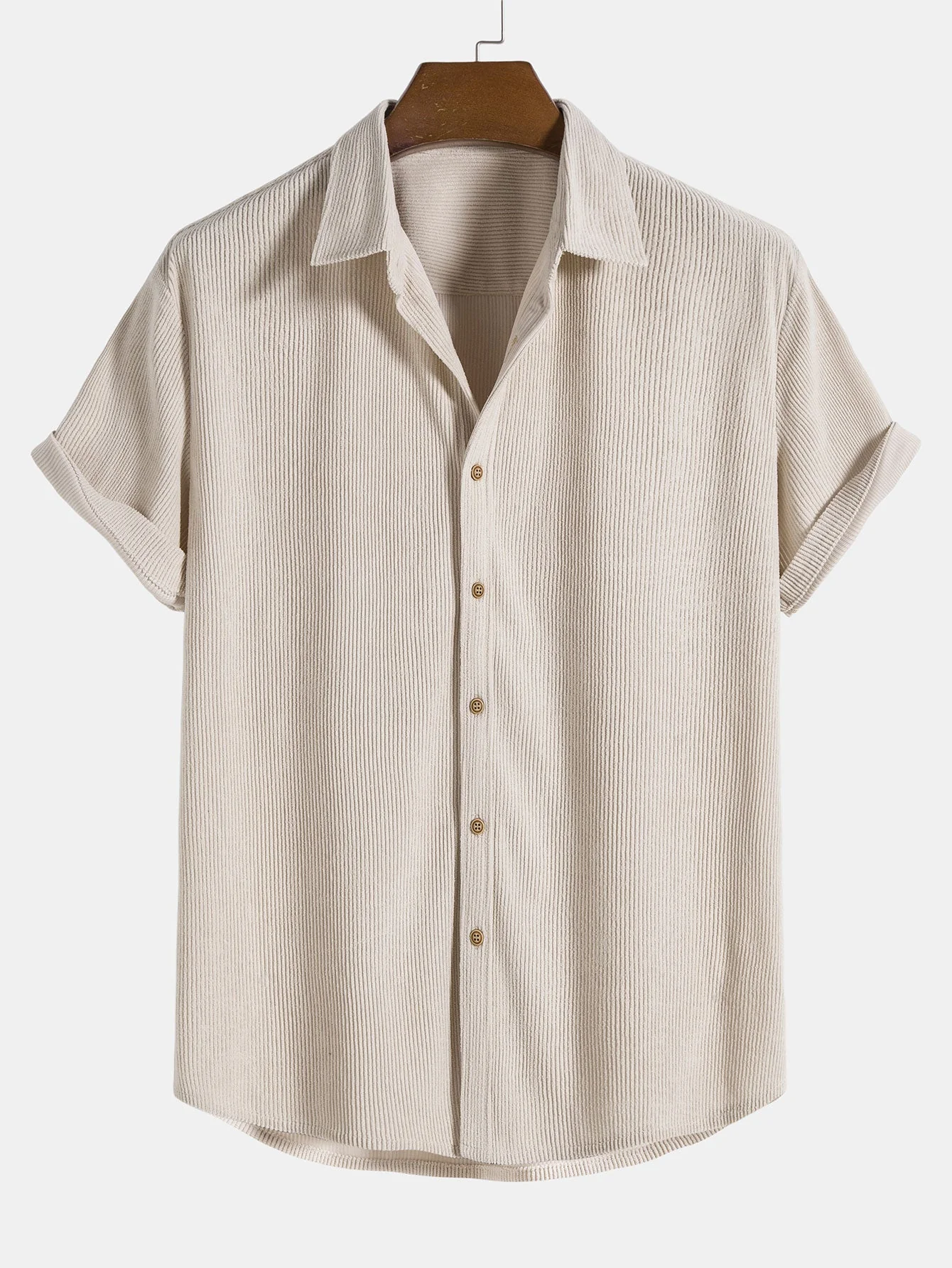 Connor® | Short-Sleeved Corduroy Button Up Shirt & Shorts - Image 7