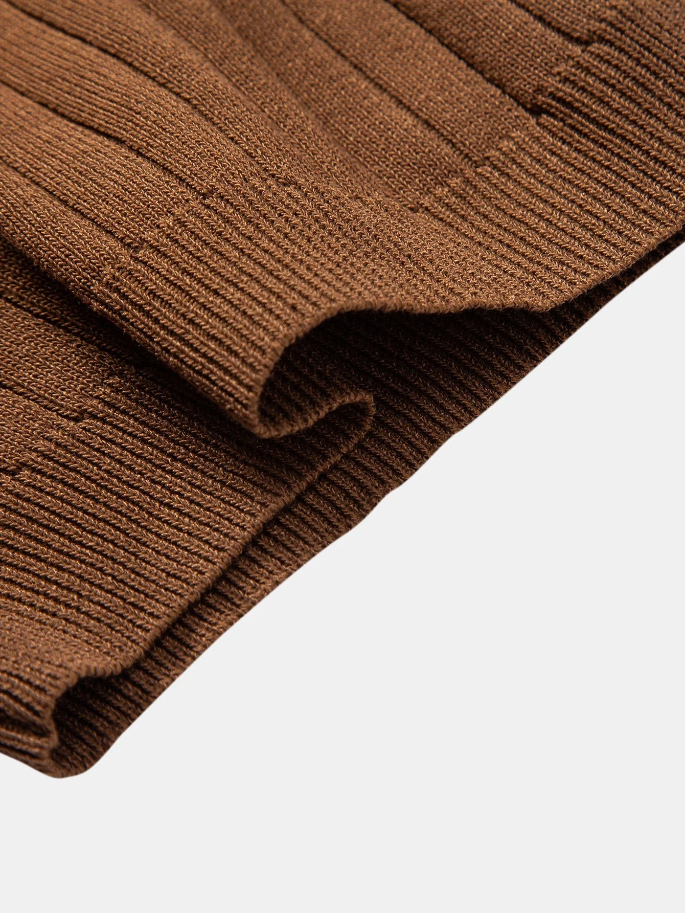 Connor | Stripe V Neck Knit Polo Shirt - Image 7