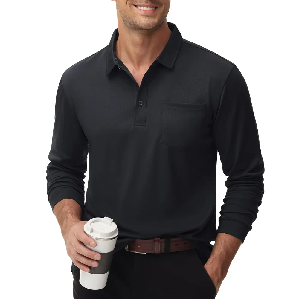 Conrad® | Men'S Polo Shirt Long Sleeves - Image 3