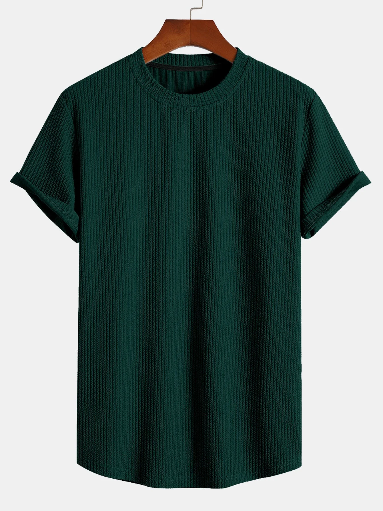 Conrad® | Muscle Fit Ribbed Arc Hem T-Shirt - Image 3