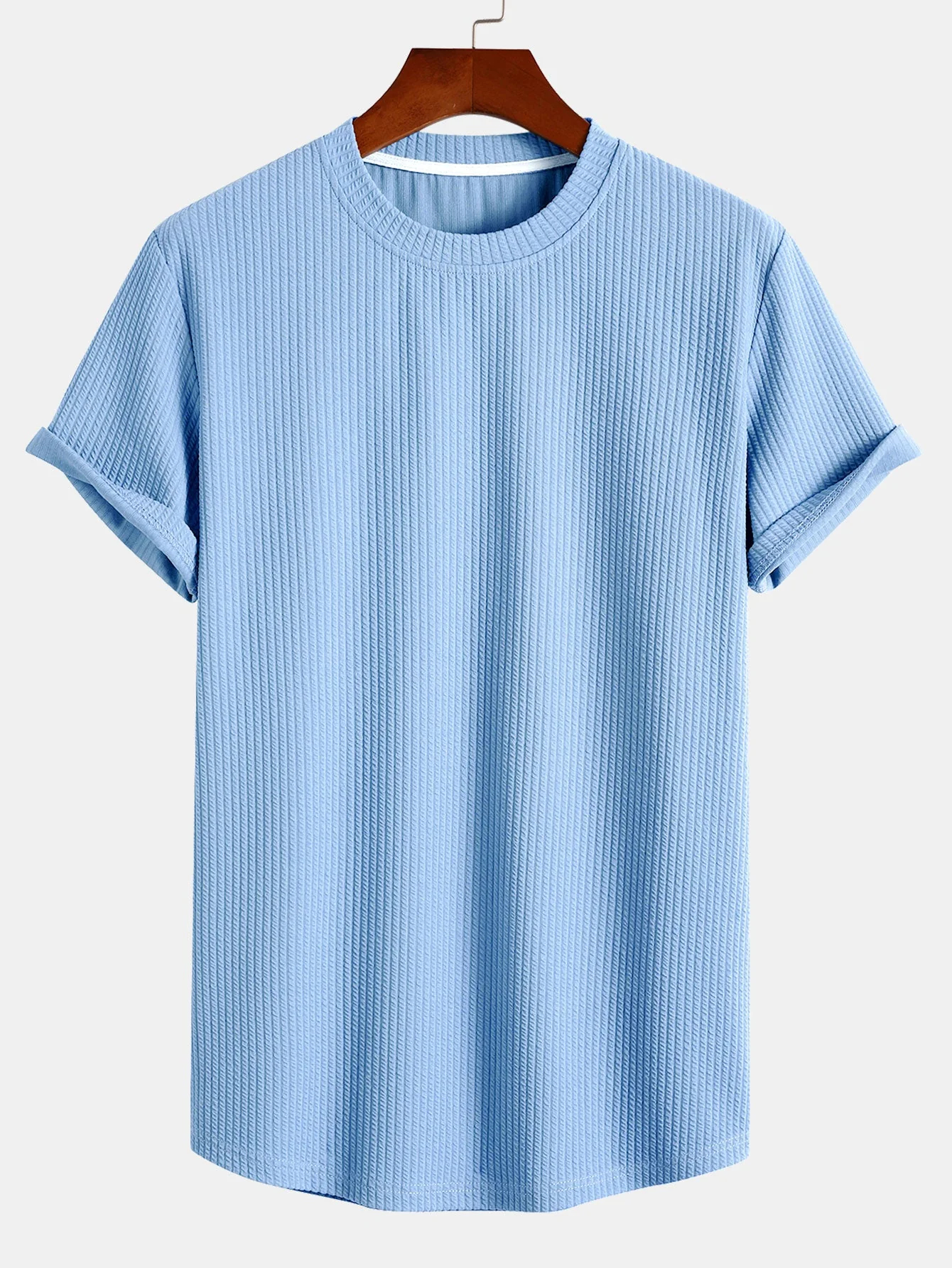 Conrad® | Muscle Fit Ribbed Arc Hem T-Shirt - Image 4