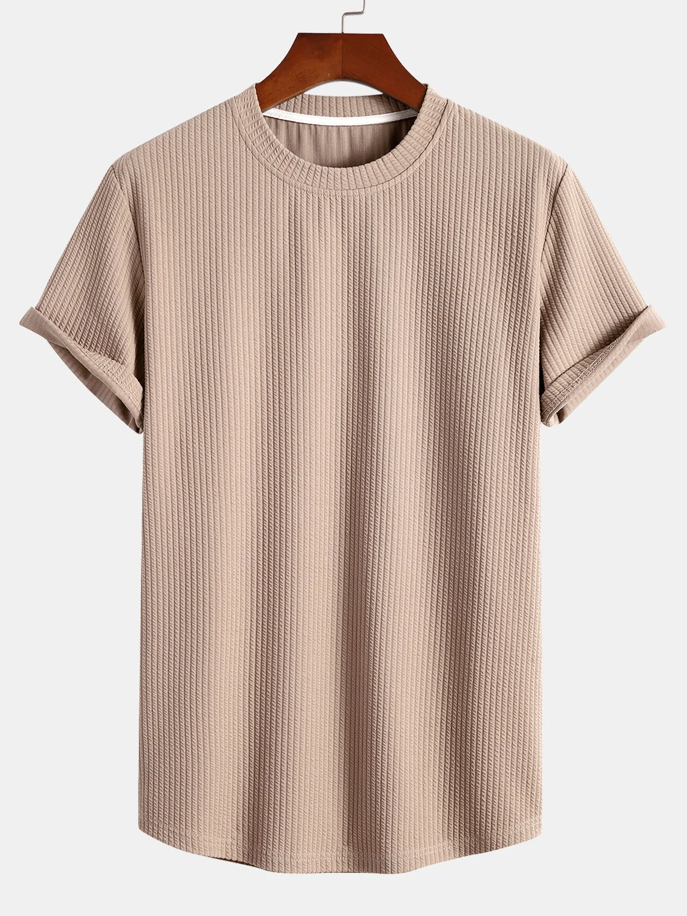 Conrad® | Muscle Fit Ribbed Arc Hem T-Shirt - Image 5