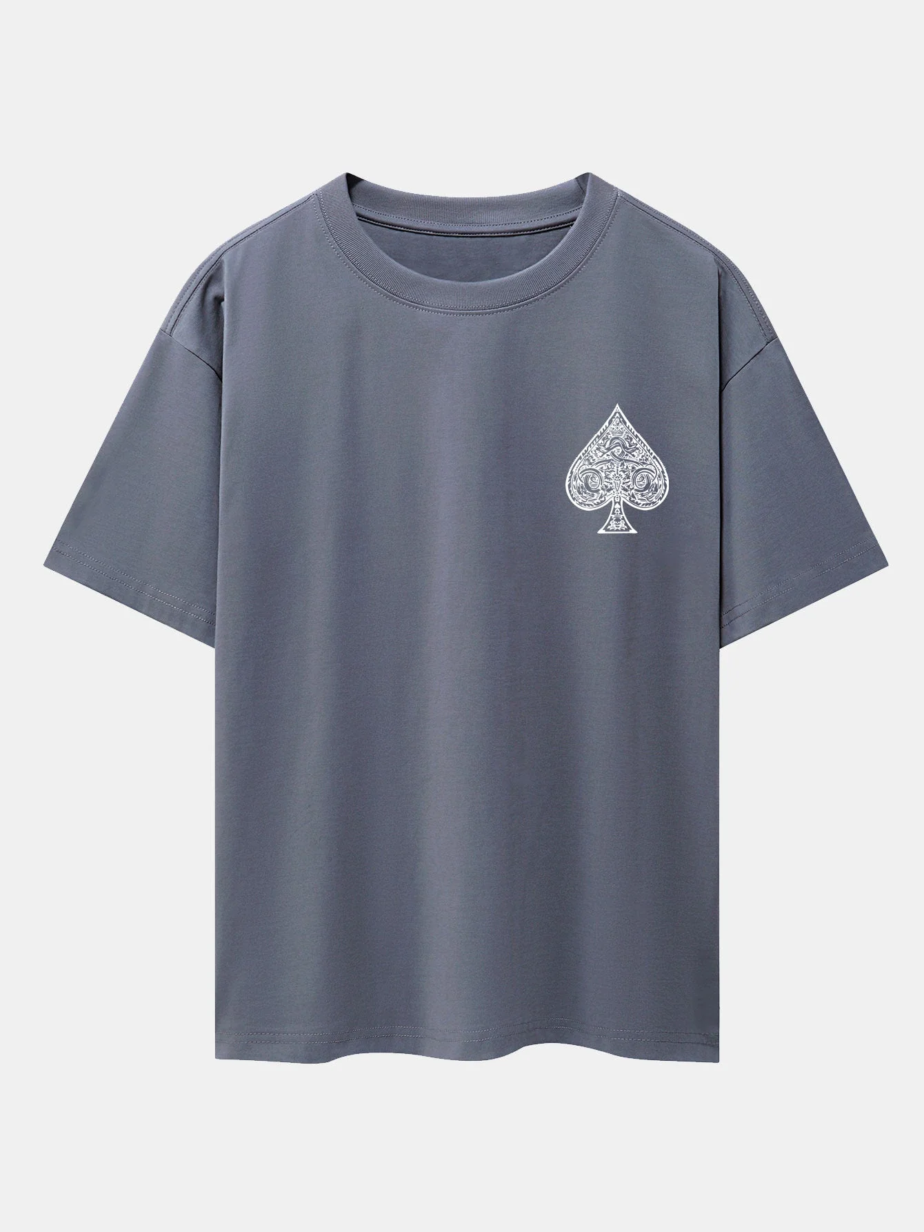 Conrado® | Ace Of Spades Print Drop Shoulder Oversize T-Shirt - Image 10