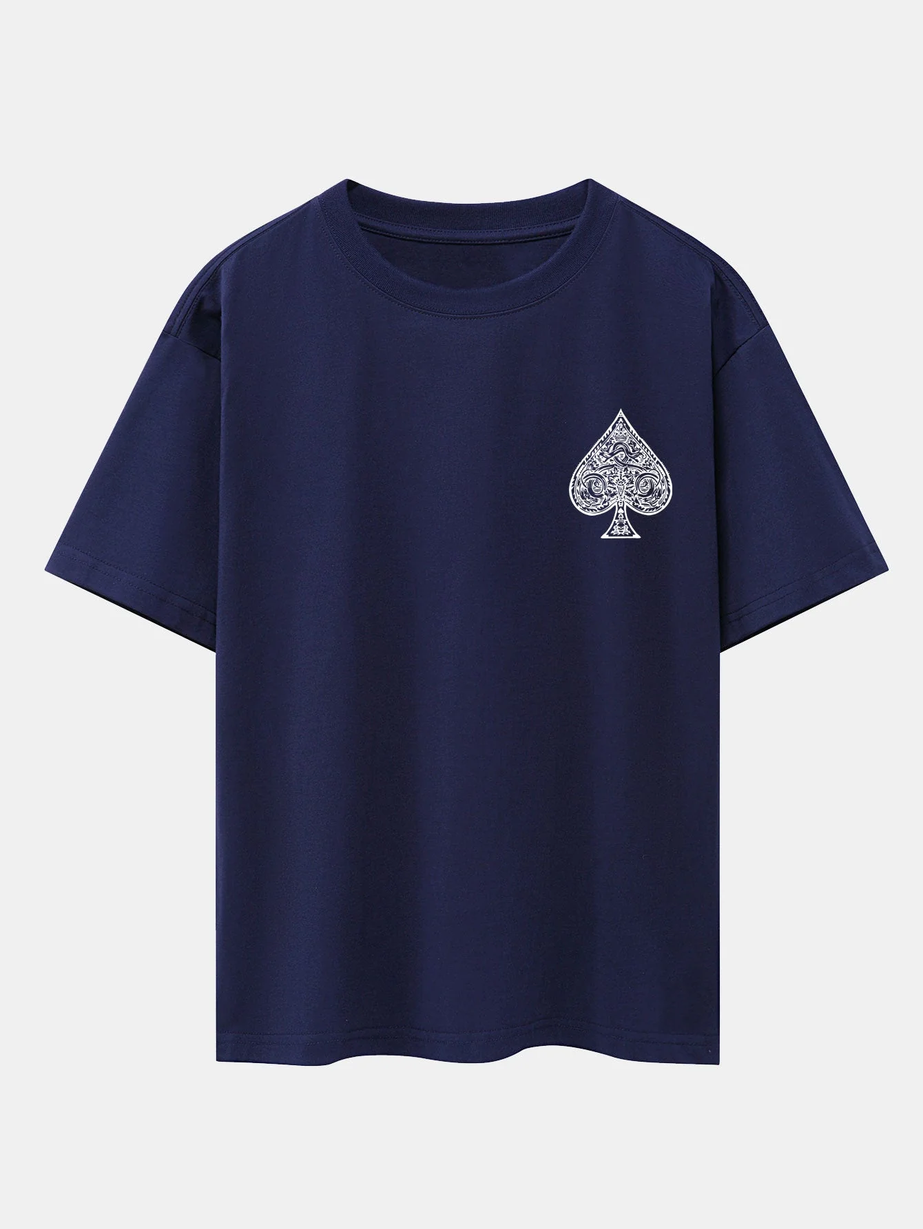 Conrado® | Ace Of Spades Print Drop Shoulder Oversize T-Shirt - Image 20