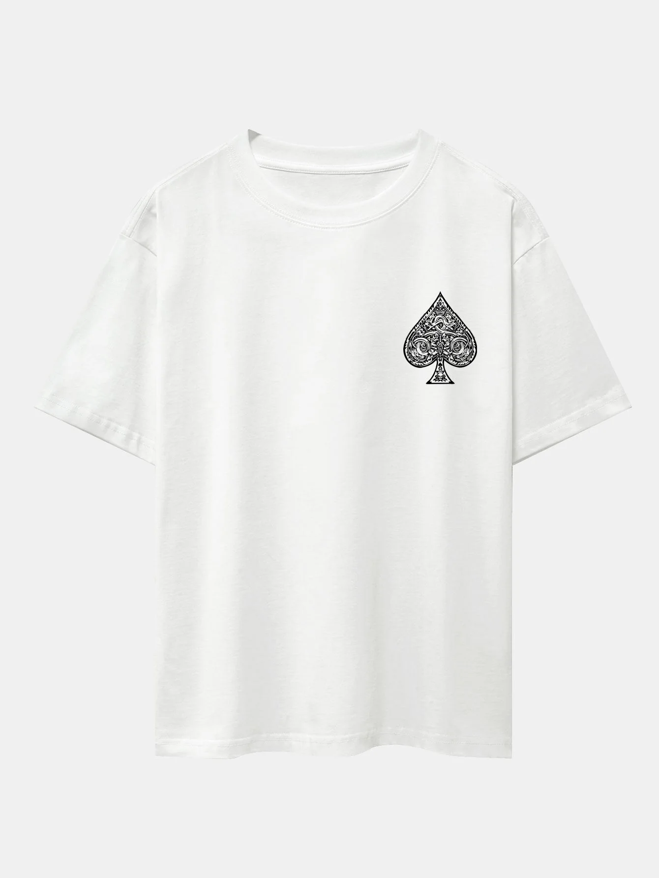 Conrado® | Ace Of Spades Print Drop Shoulder Oversize T-Shirt - Image 4