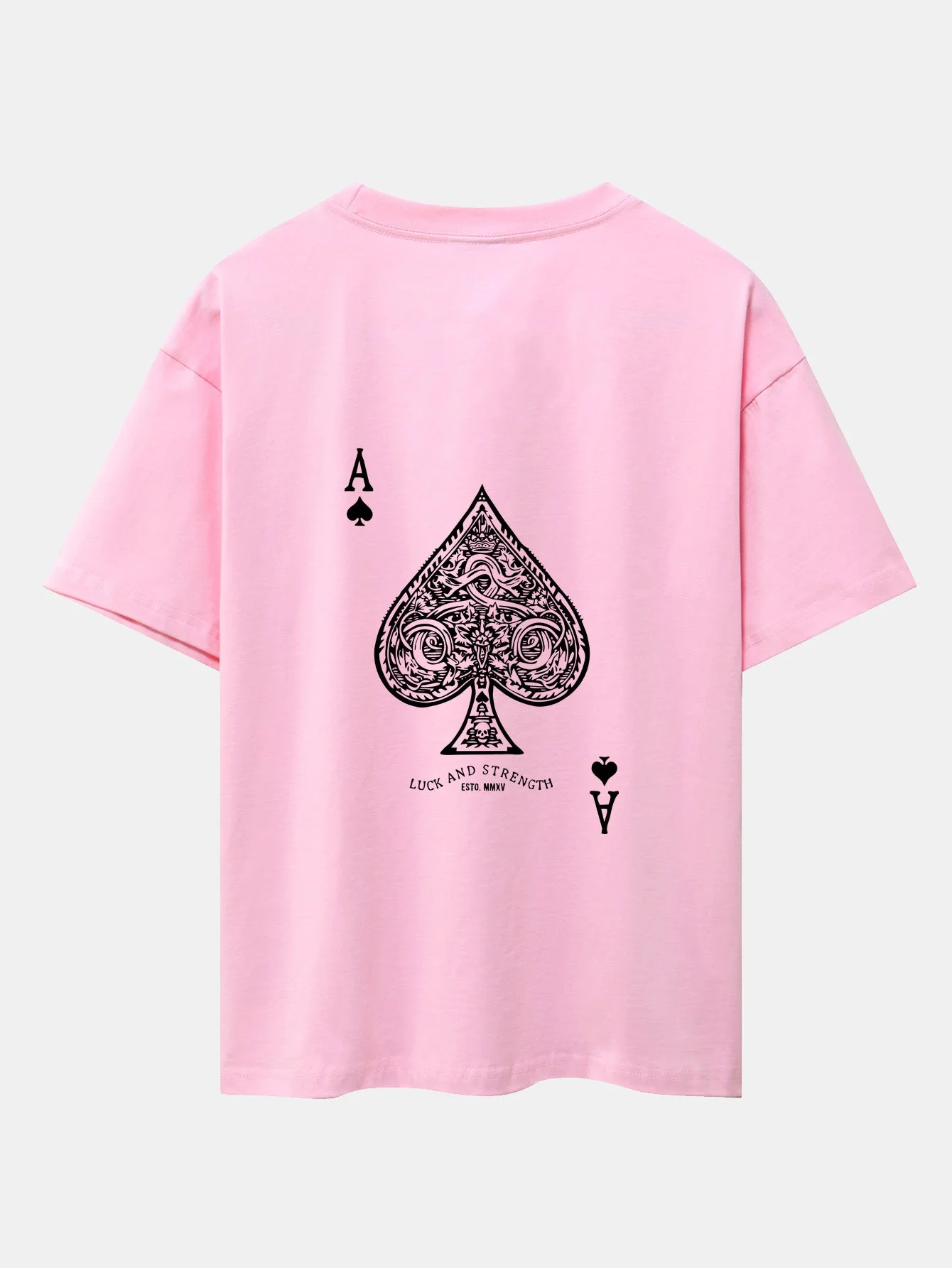 Conrado® | Ace Of Spades Print Drop Shoulder Oversize T-Shirt - Image 7