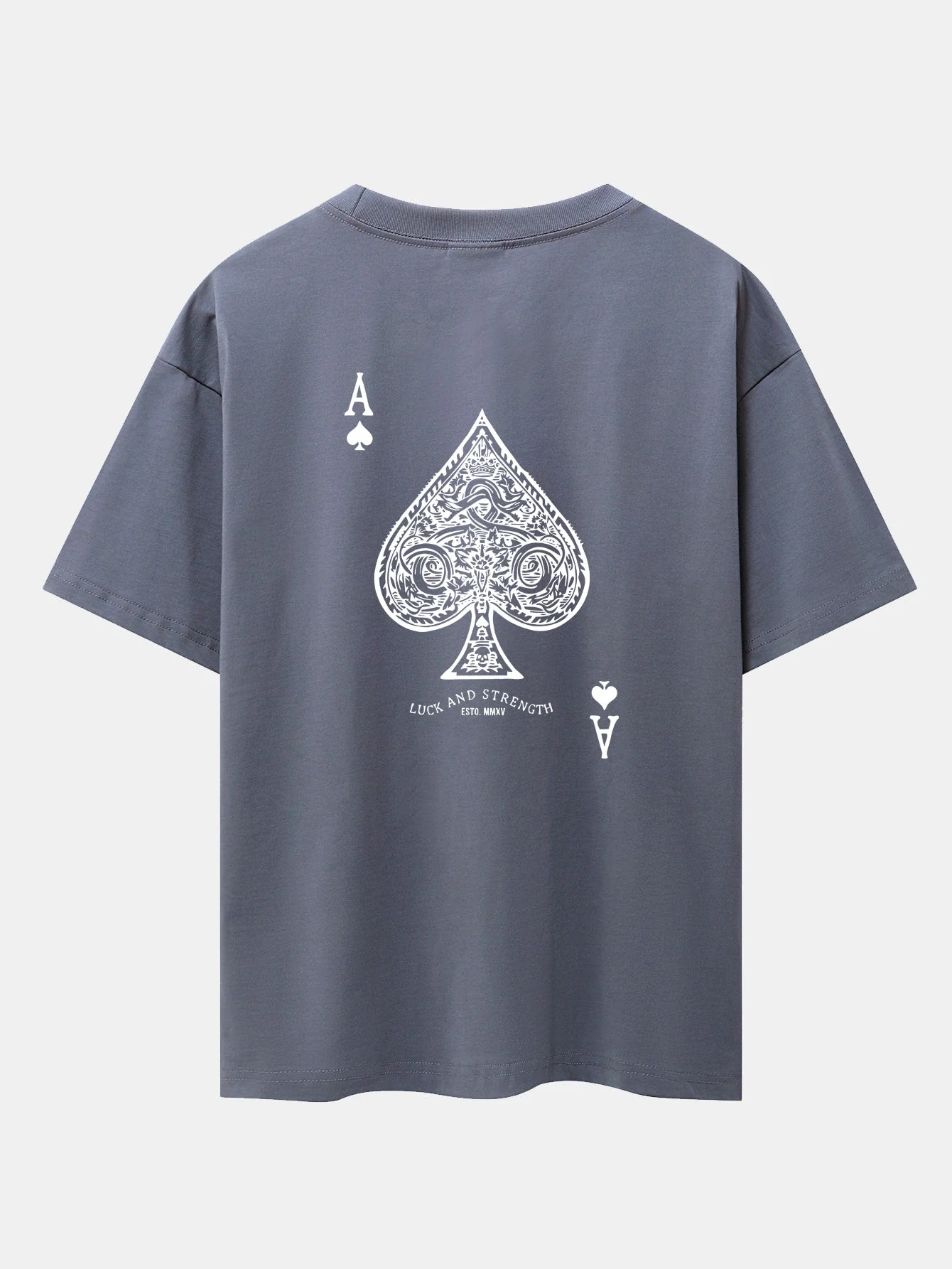 Conrado® | Ace Of Spades Print Drop Shoulder Oversize T-Shirt - Image 9