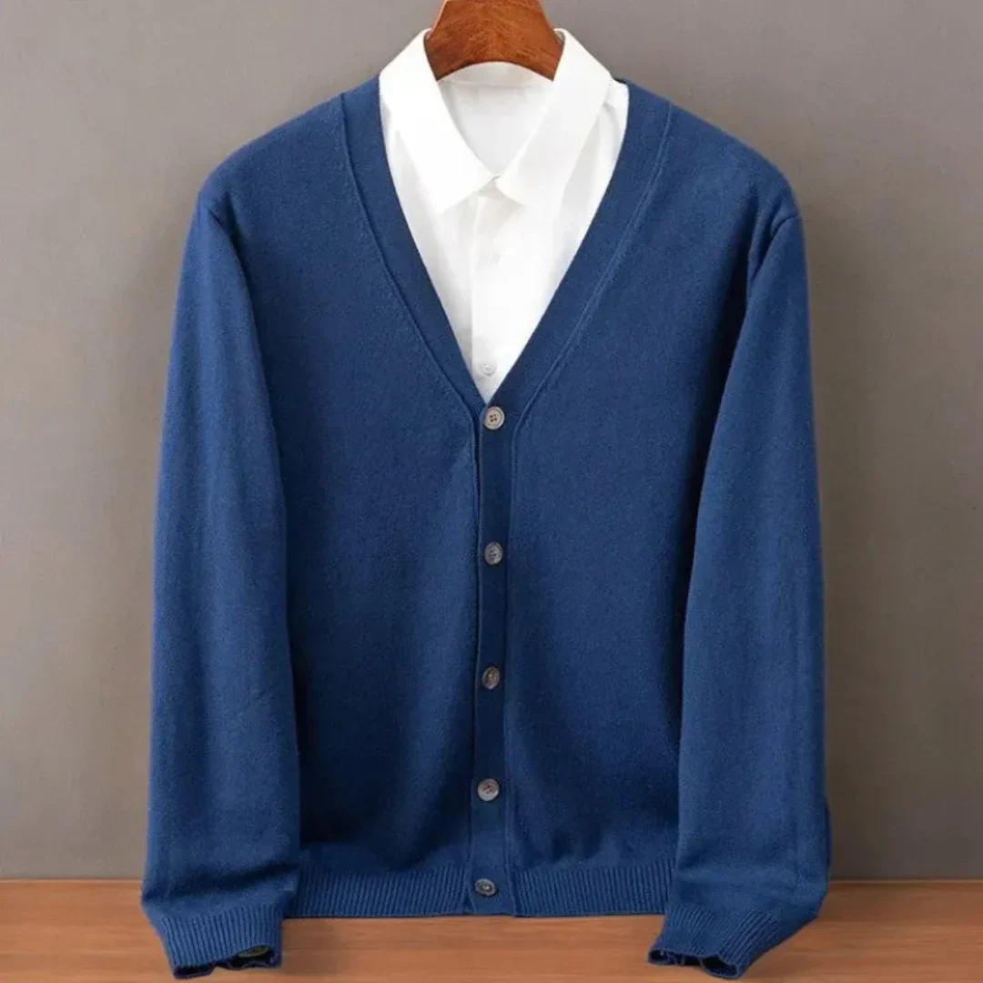 Conrado | Neck Cashmere Cardigan - Image 3