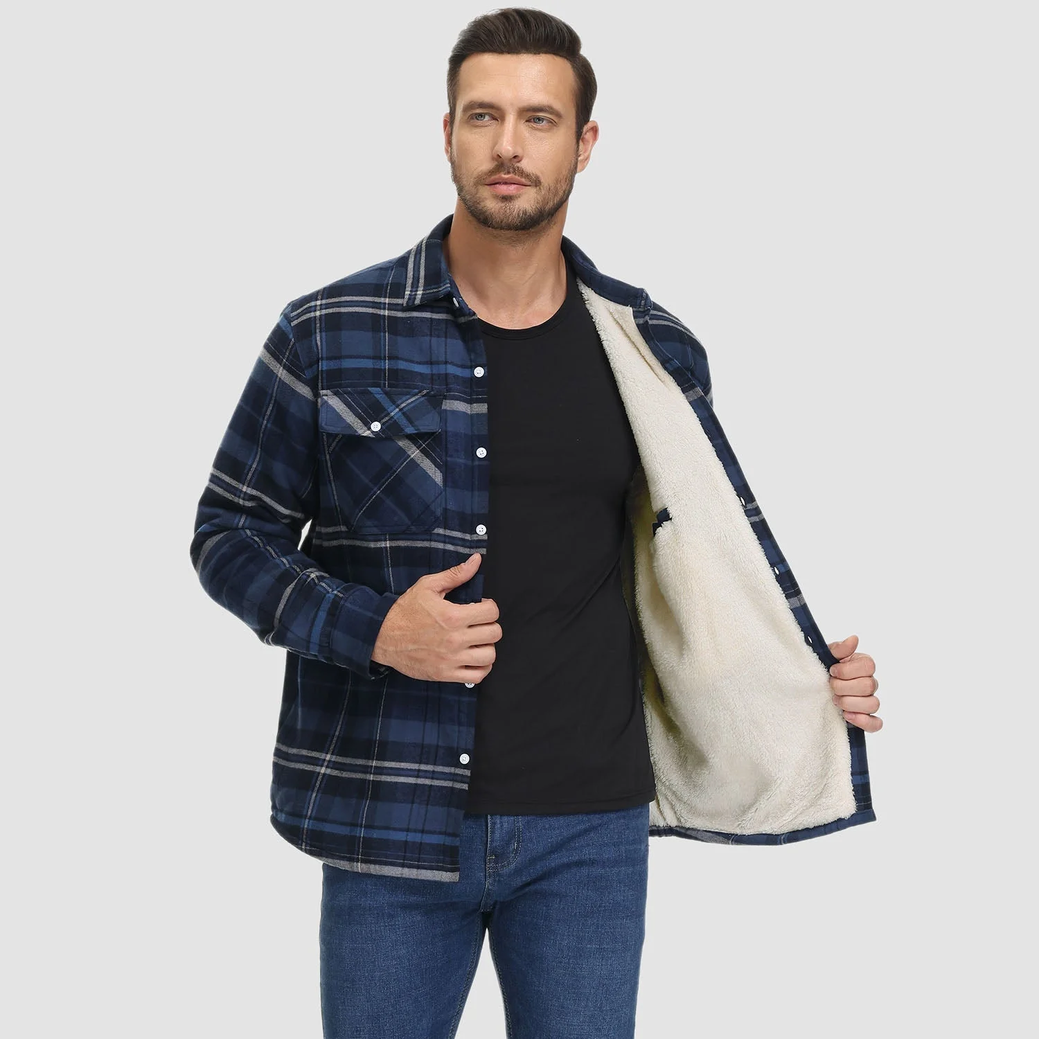Cooper® | Lined Checkered Shirt Coat - Image 9