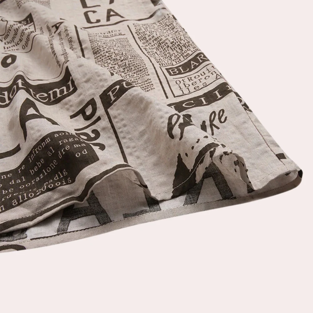 Cooper® | Modern Men'S Shirt With Newspaper Print - Image 4